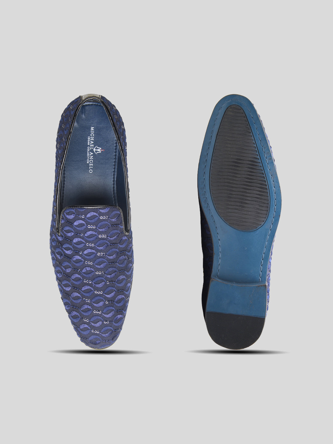 Isernia Ethnic Slip Ons Navy