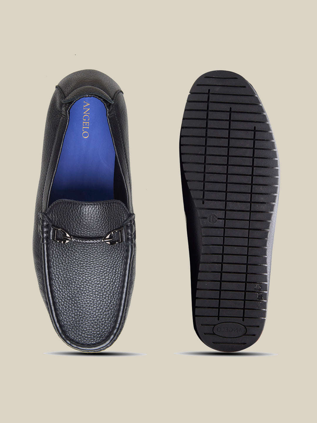 Ettore Leather Formals Shoes Black