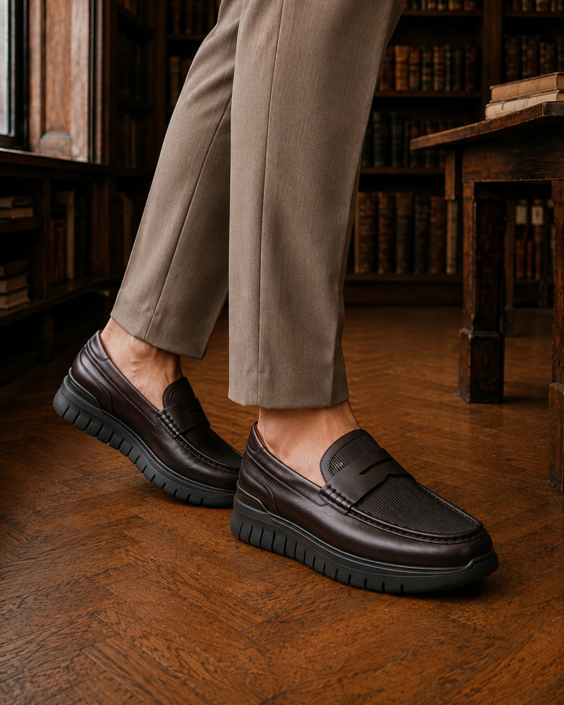 Andare Leather Comfort Slip-on Shoes Brown