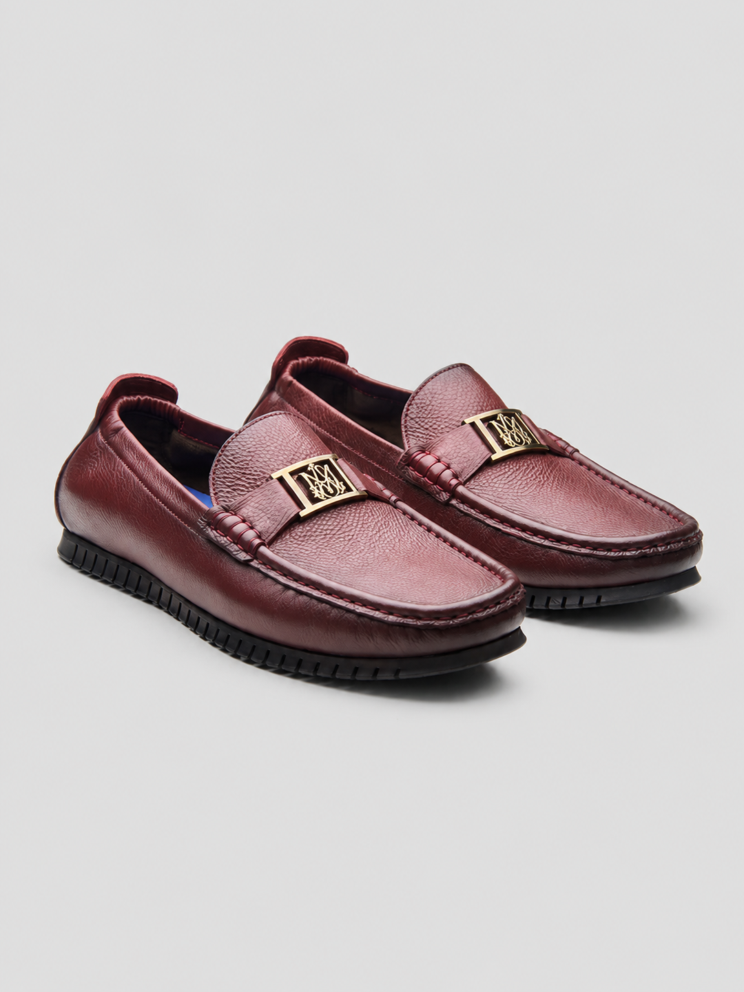Enzo Leather Loafers Bordo