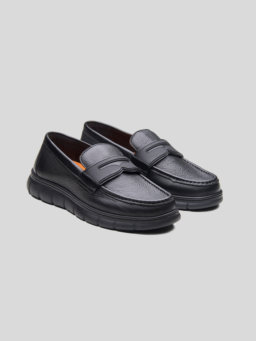 Benuto Leather Formal Slip-on Shoes Black