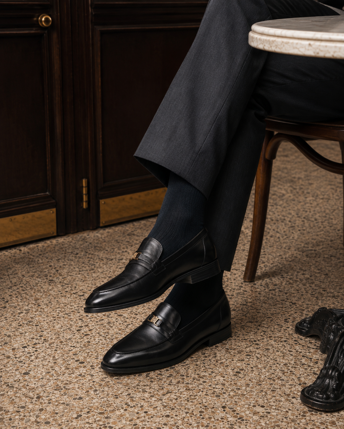 Blundell Leather Formals Shoes Black