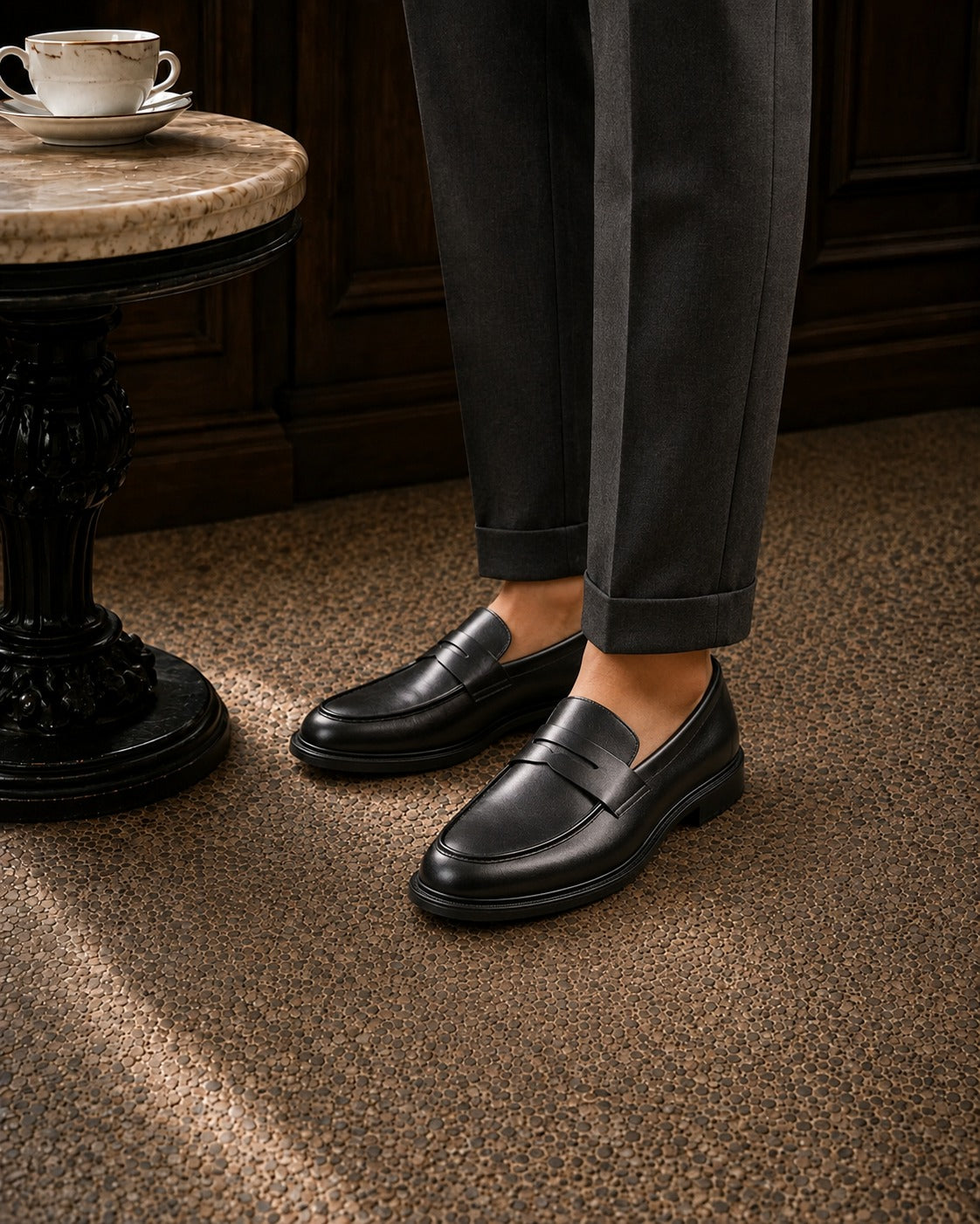 Bailey Leather Formals Shoes Black