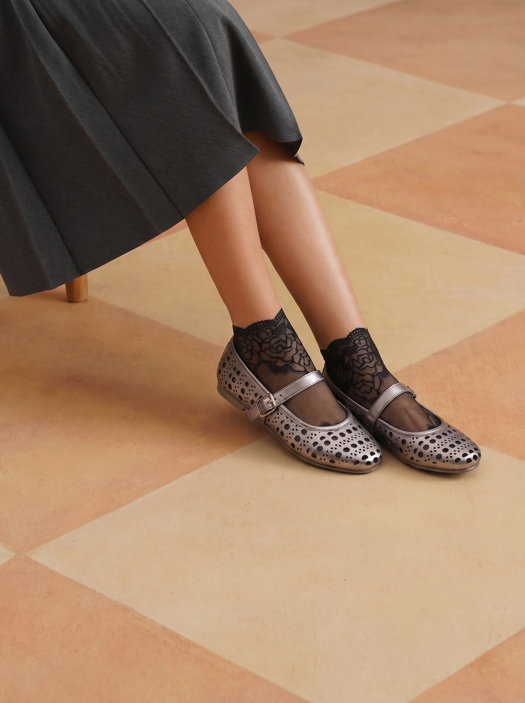 Celeste Mary Janes Gunmetal