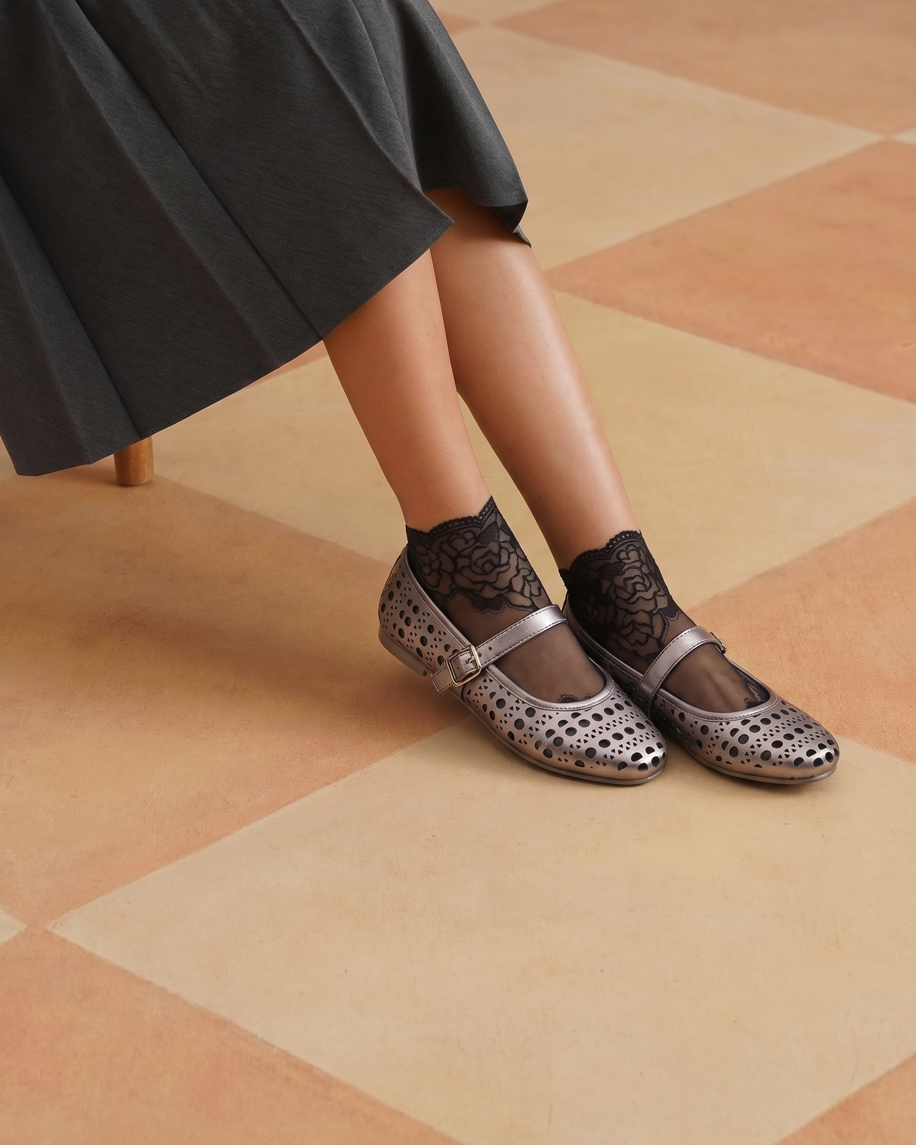 Celeste Mary Janes Gunmetal