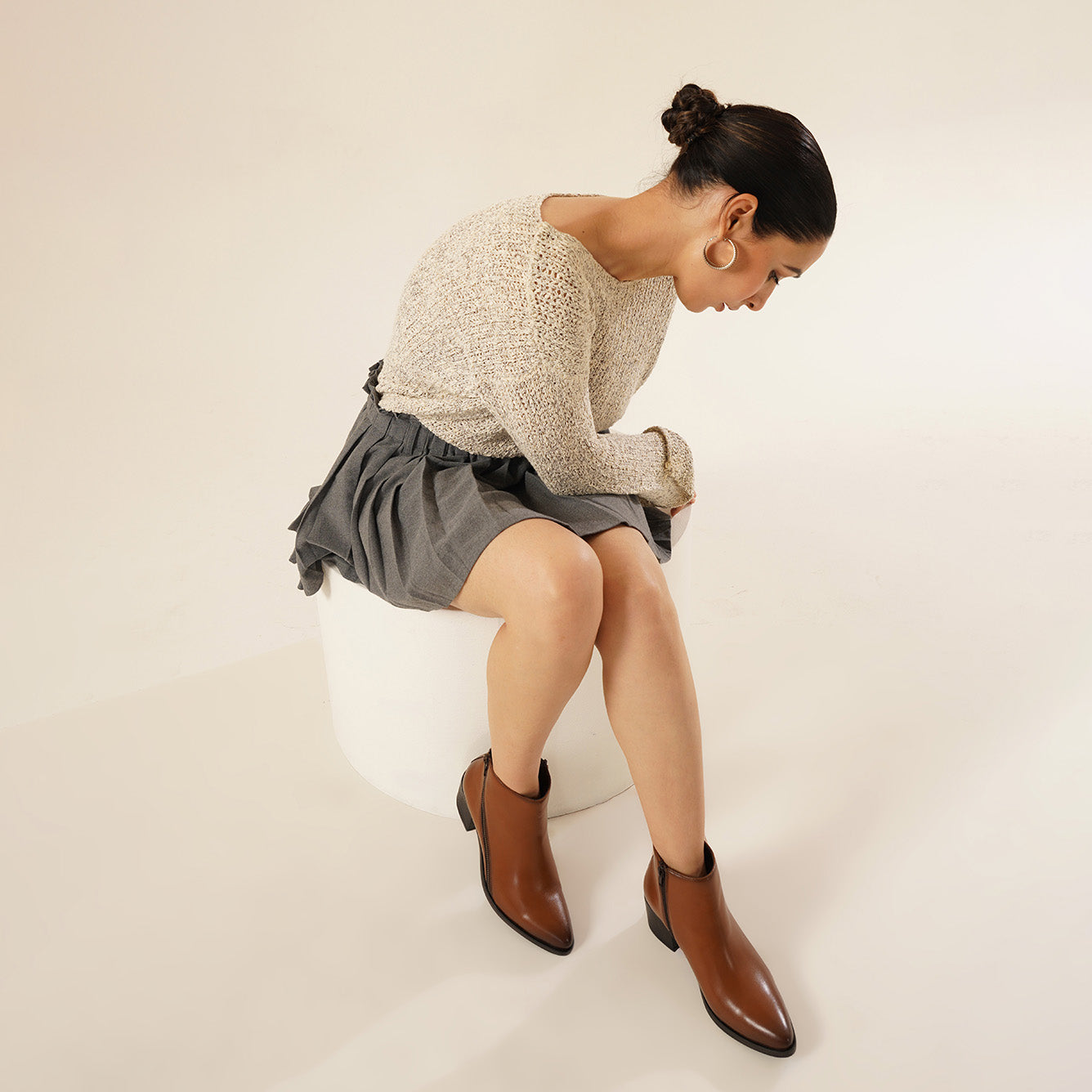 Chieti Ankle Boots Tan