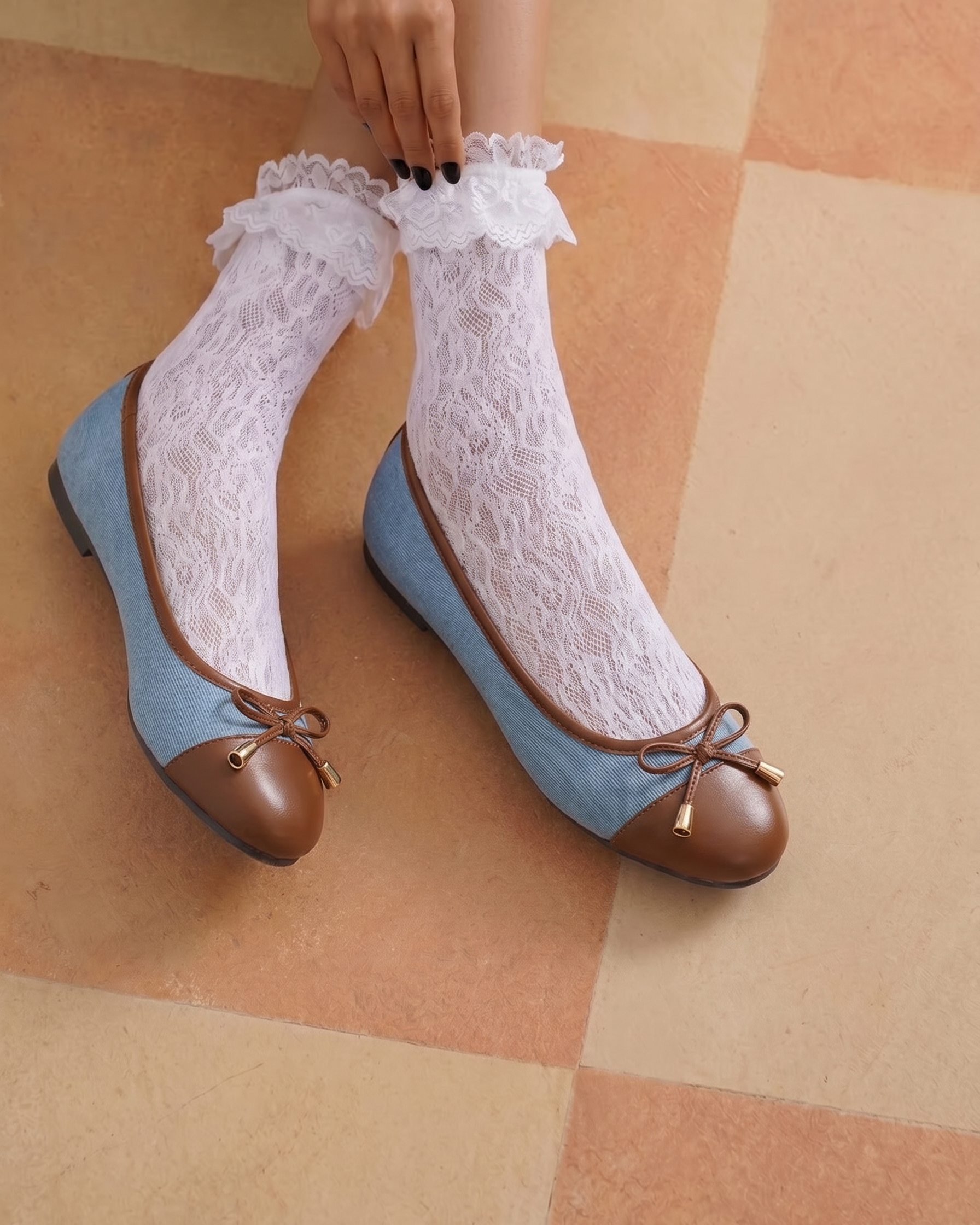 Clara Ballerinas Blue-Brown