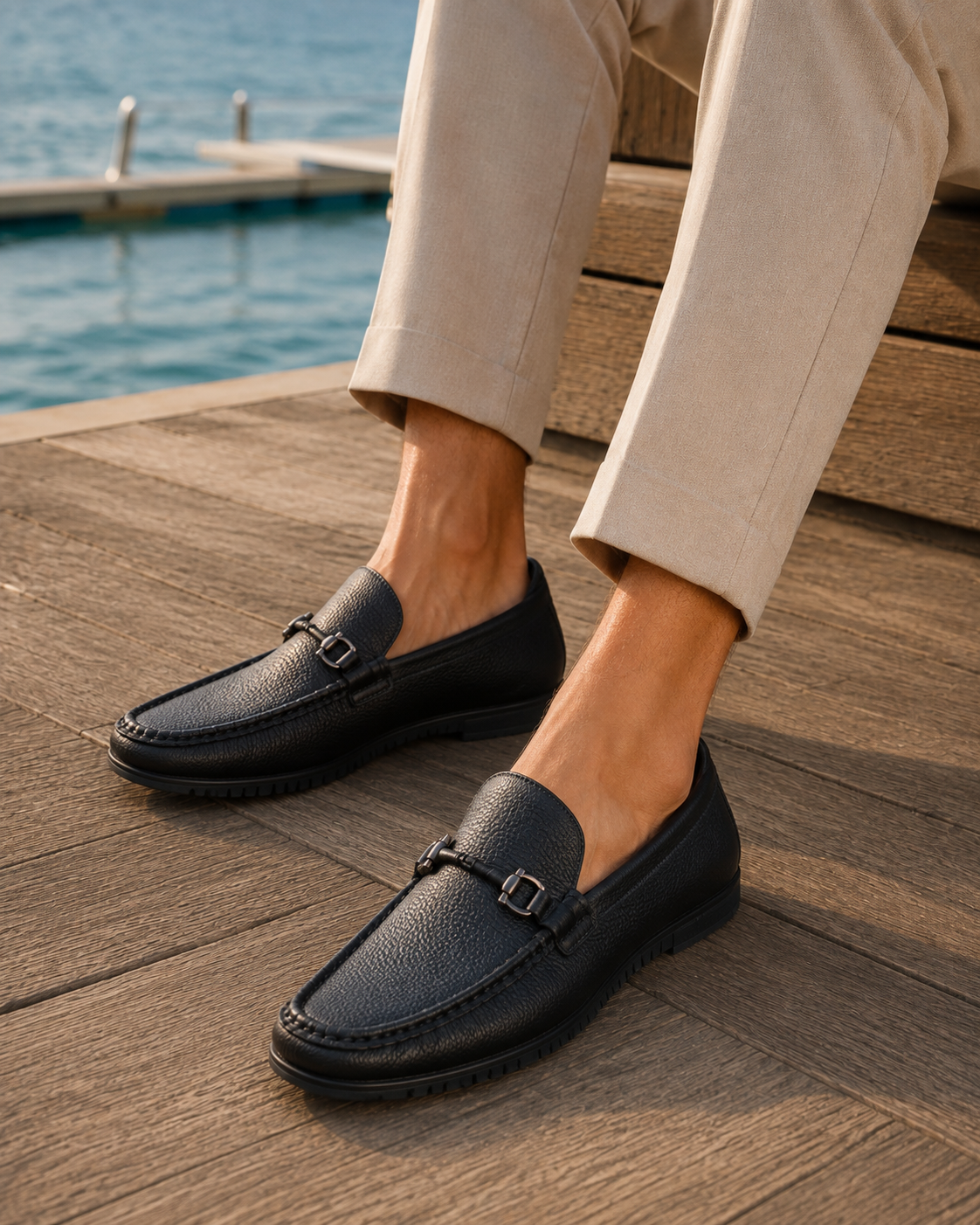Ettore Leather Formals Shoes Black