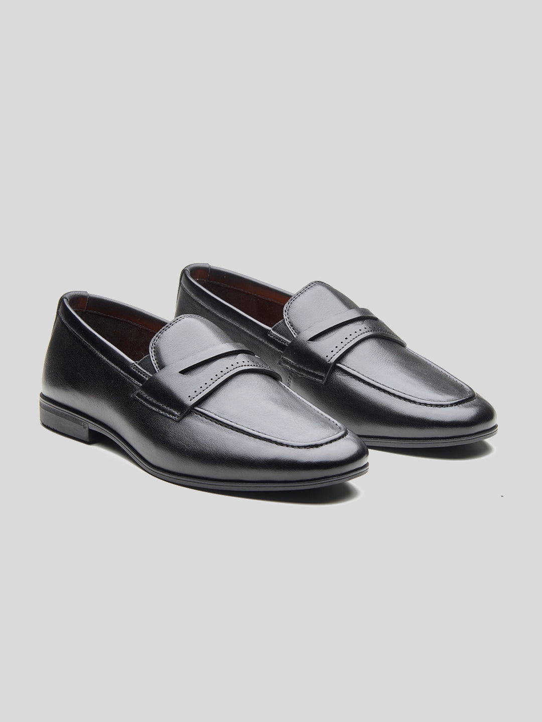 Filippo Leather Formal Slip-on Shoes Black