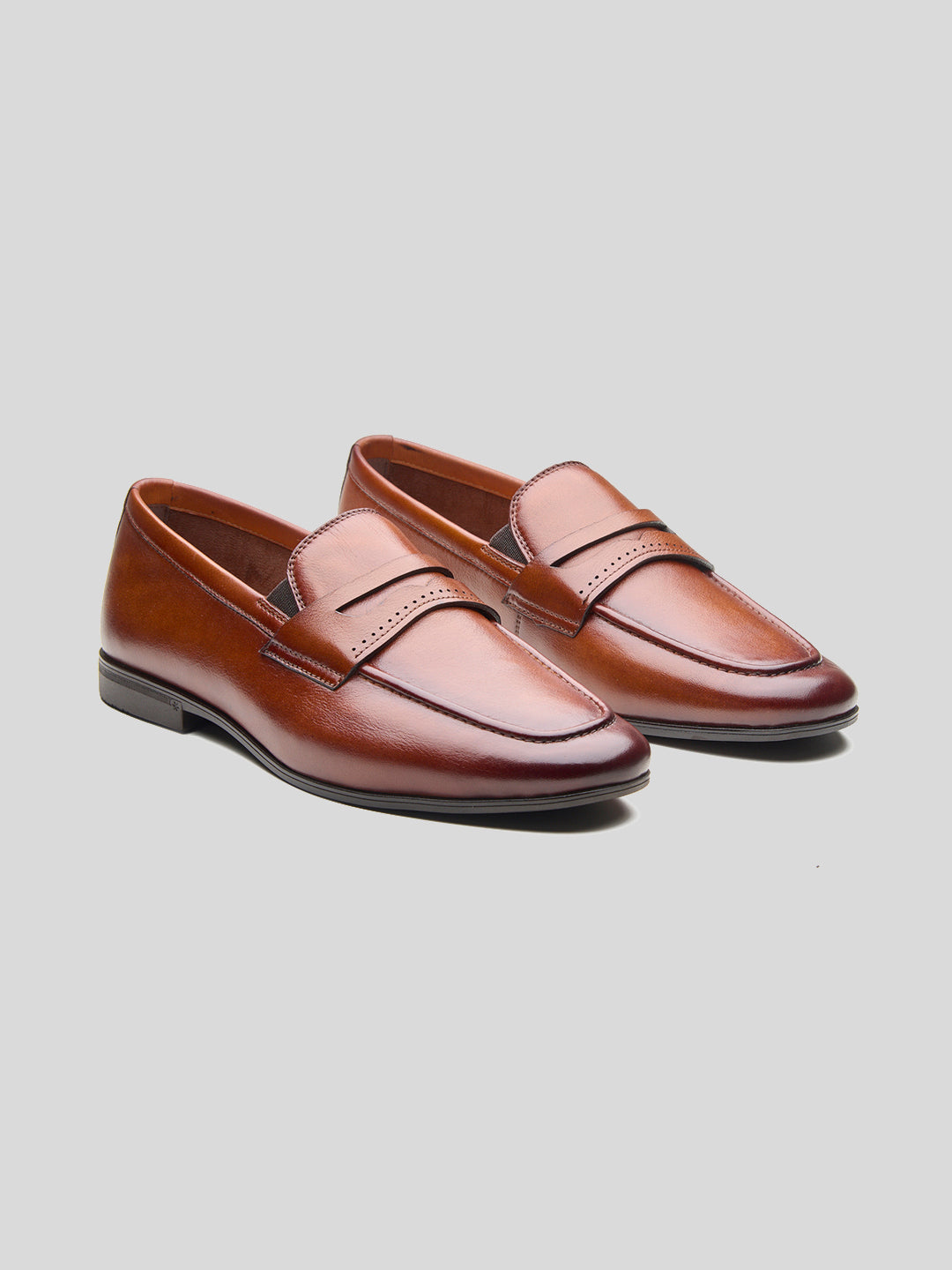 Filippo Leather Formal Slip-on Shoes Tan