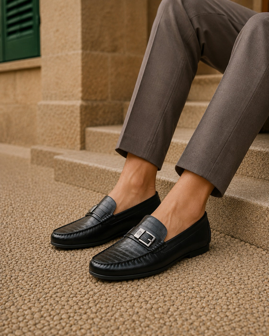 Ford Leather Loafers Black