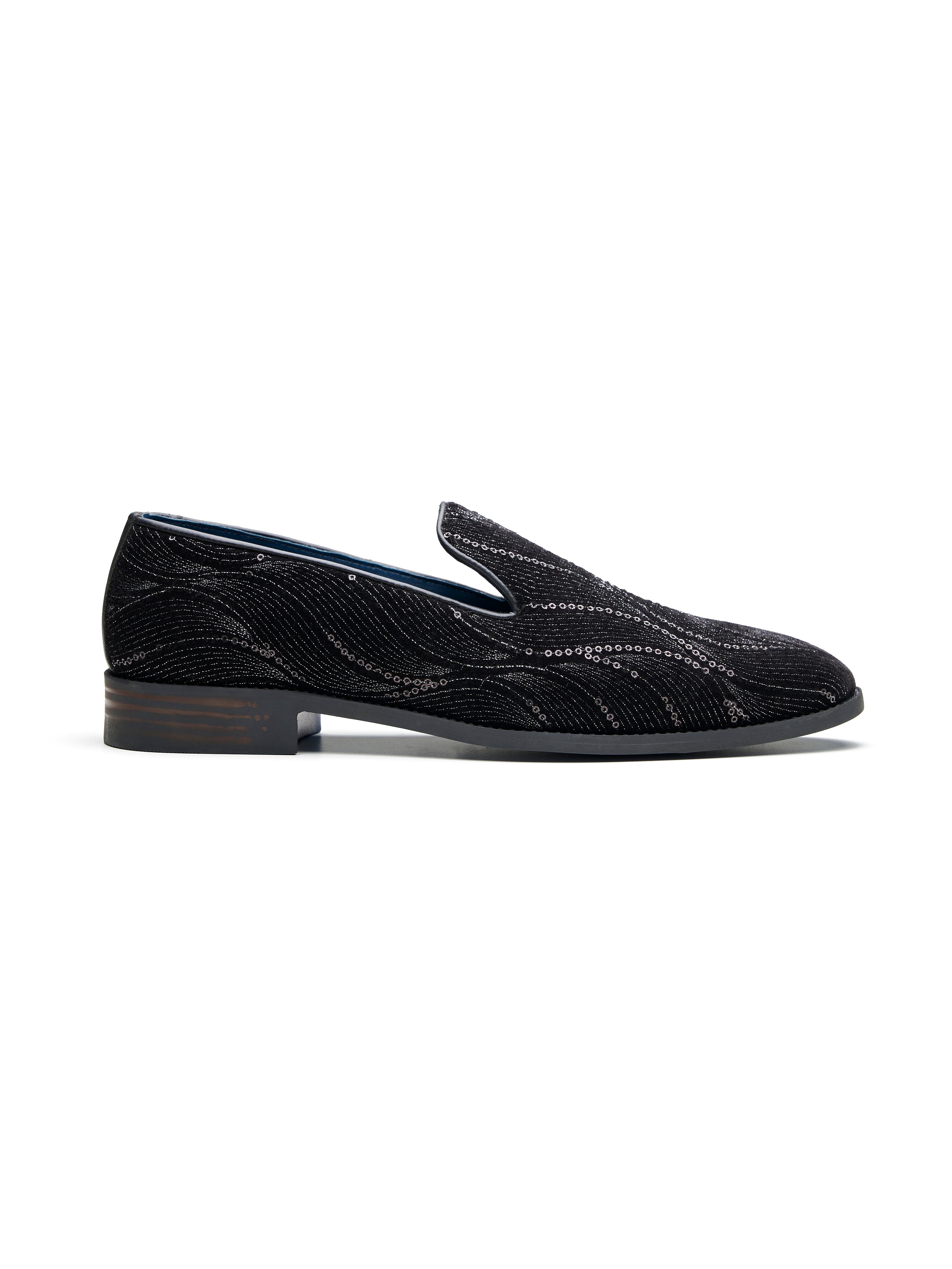 Gabriele Ethnic Slip Ons Black