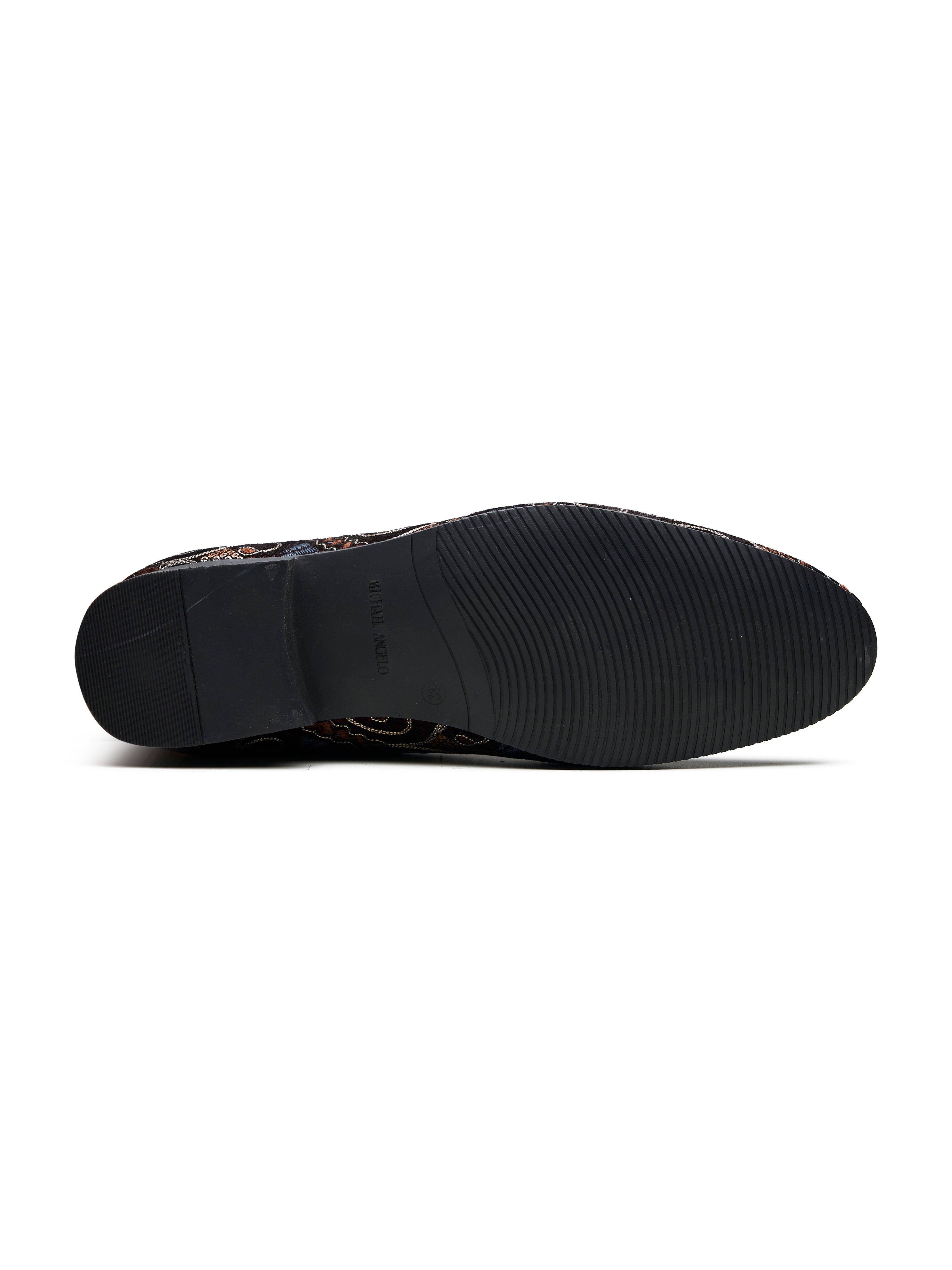 Gaetano Ethnic Slip Ons Bordo