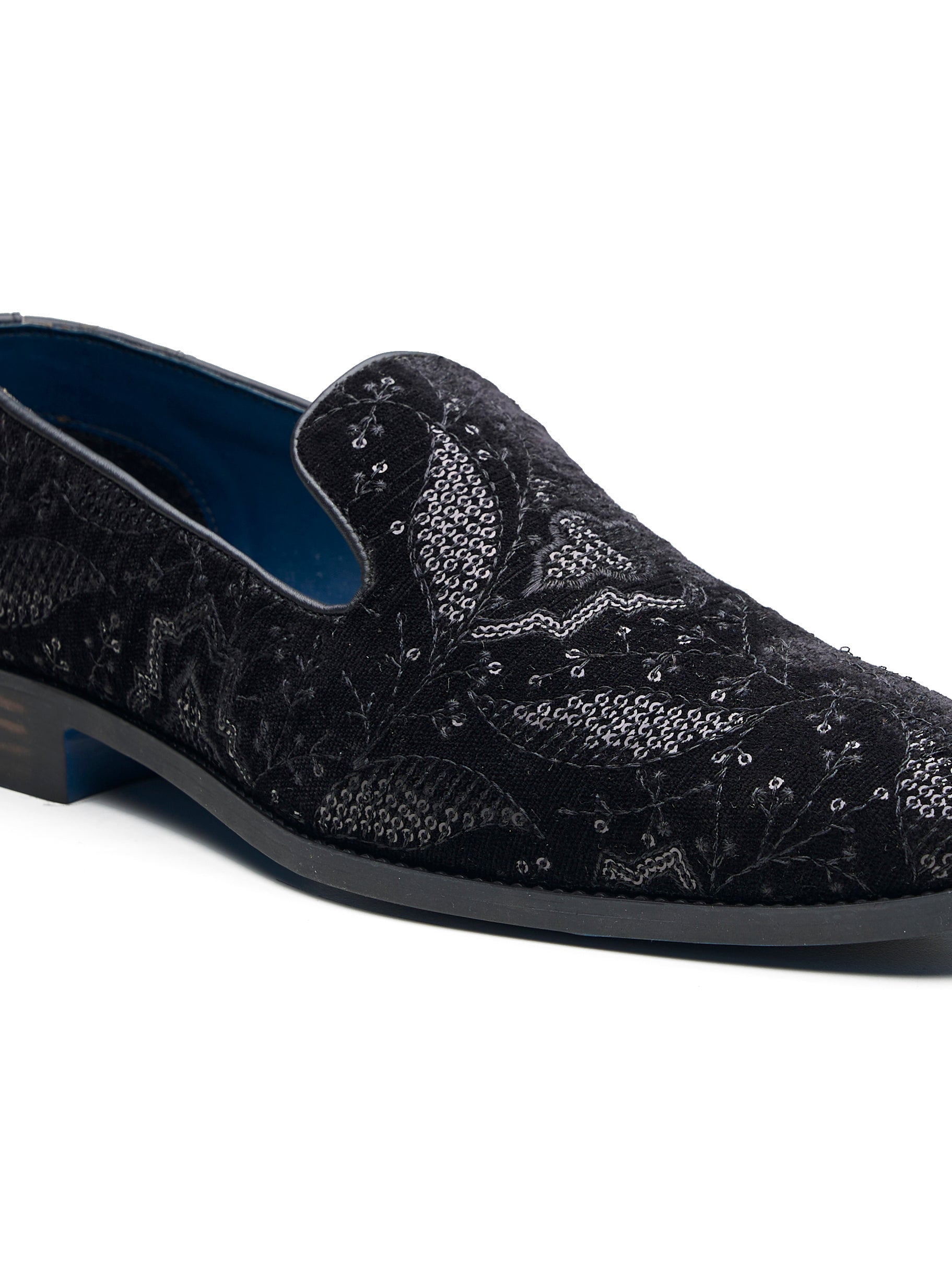 Giacomo Ethnic Slip Ons Black