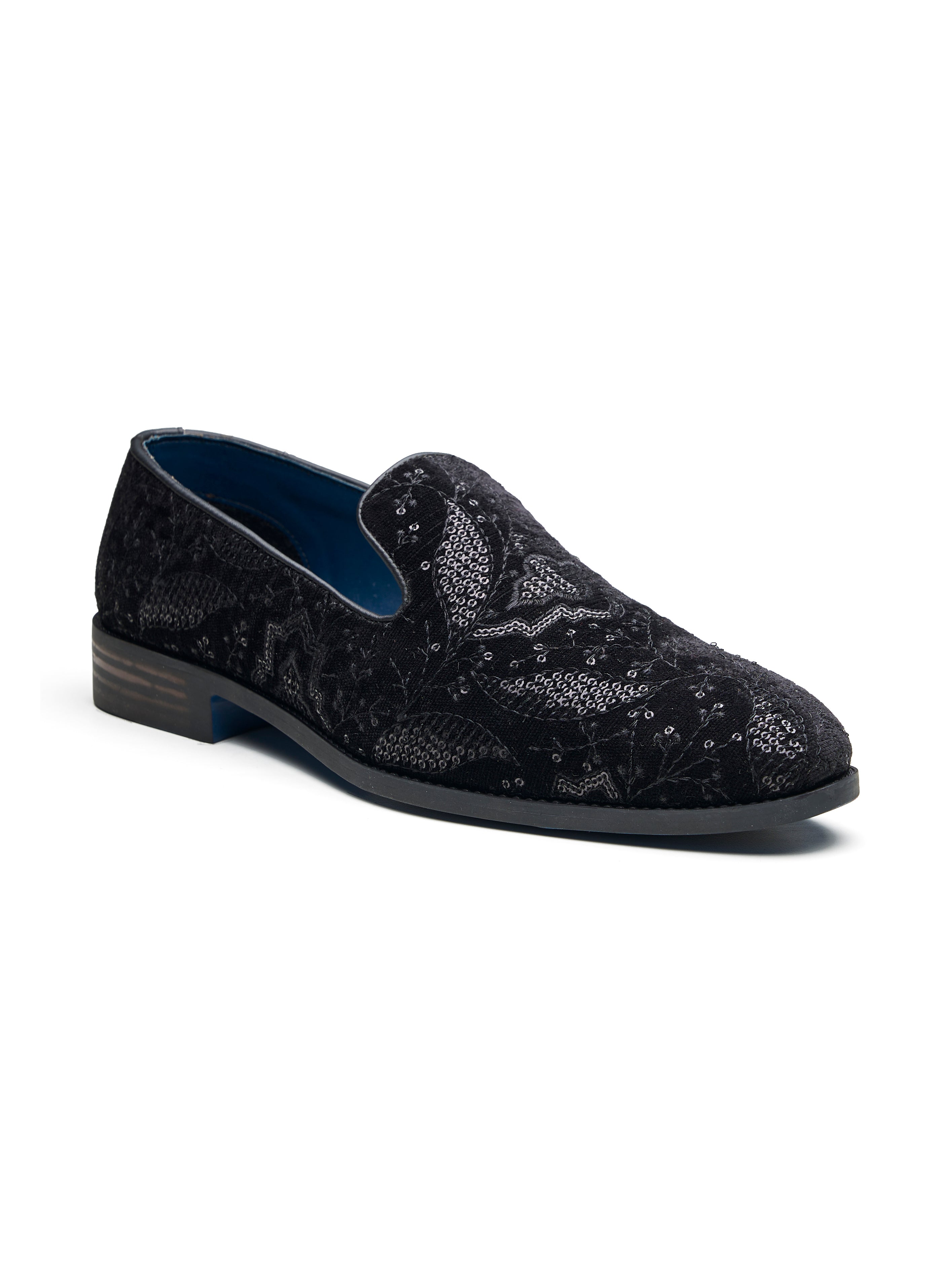 Giacomo Ethnic Slip Ons Black