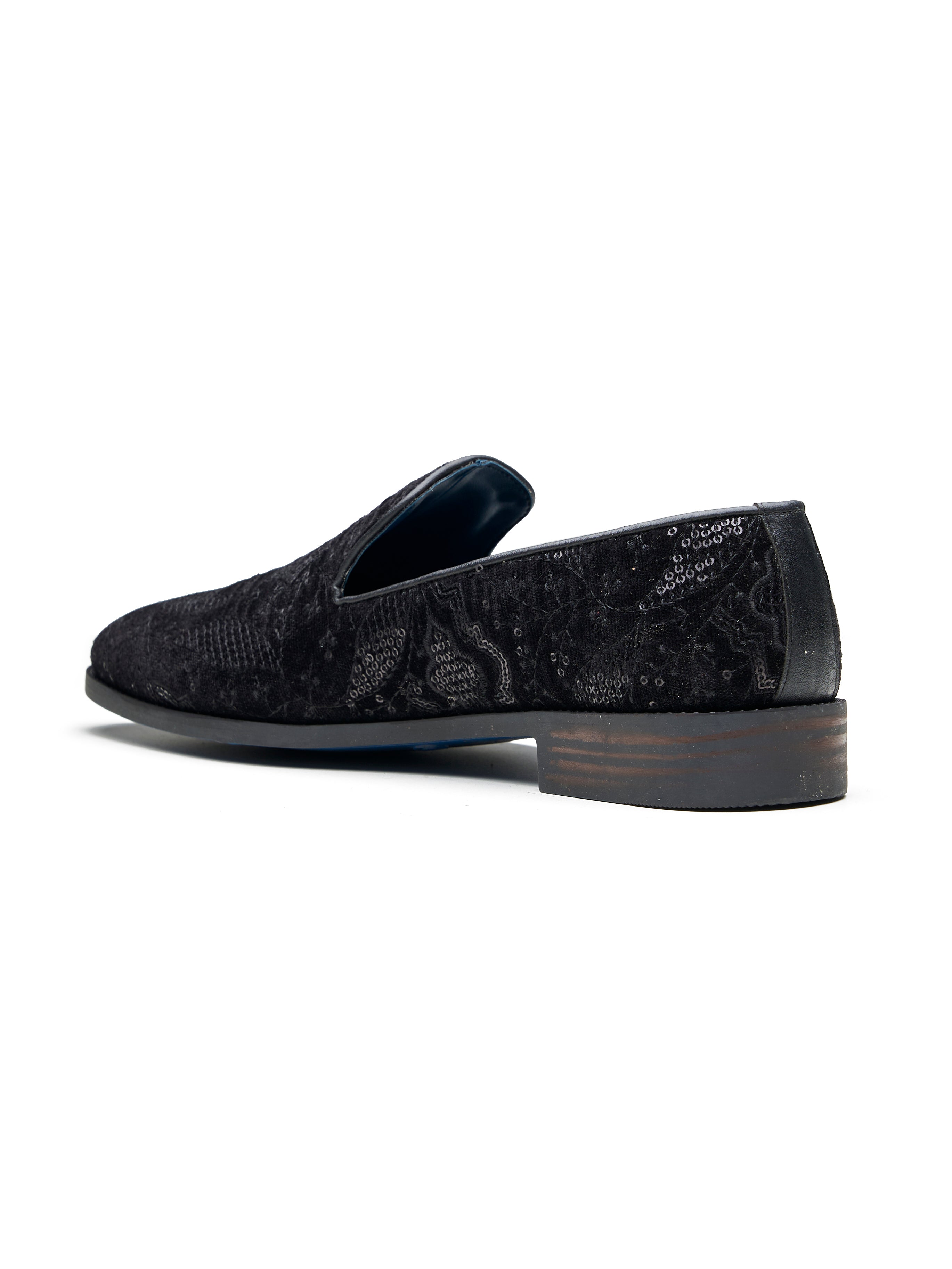 Giacomo Ethnic Slip Ons Black