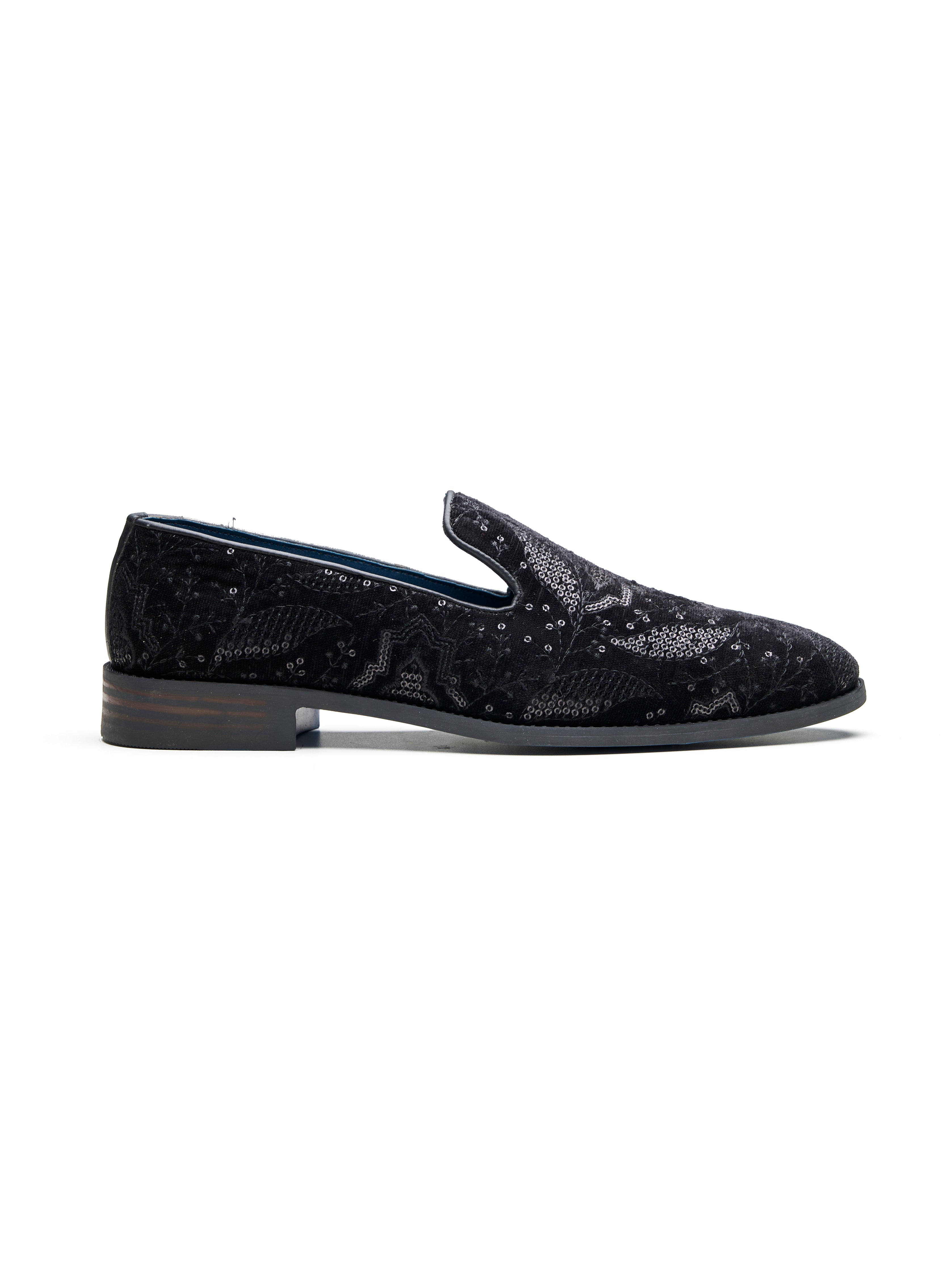 Giacomo Ethnic Slip Ons Black
