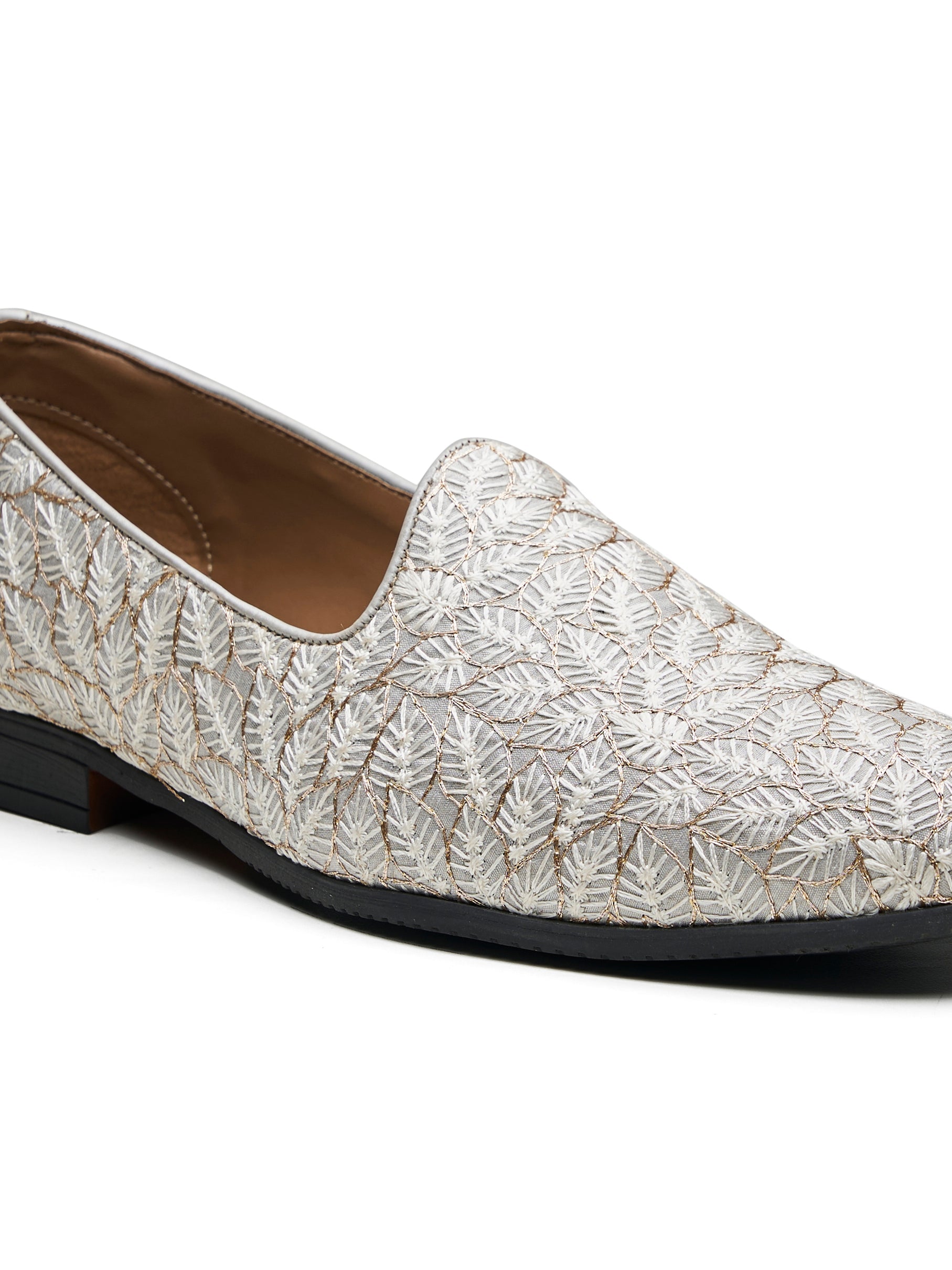 Gigino Ethnic Slip Ons Grey