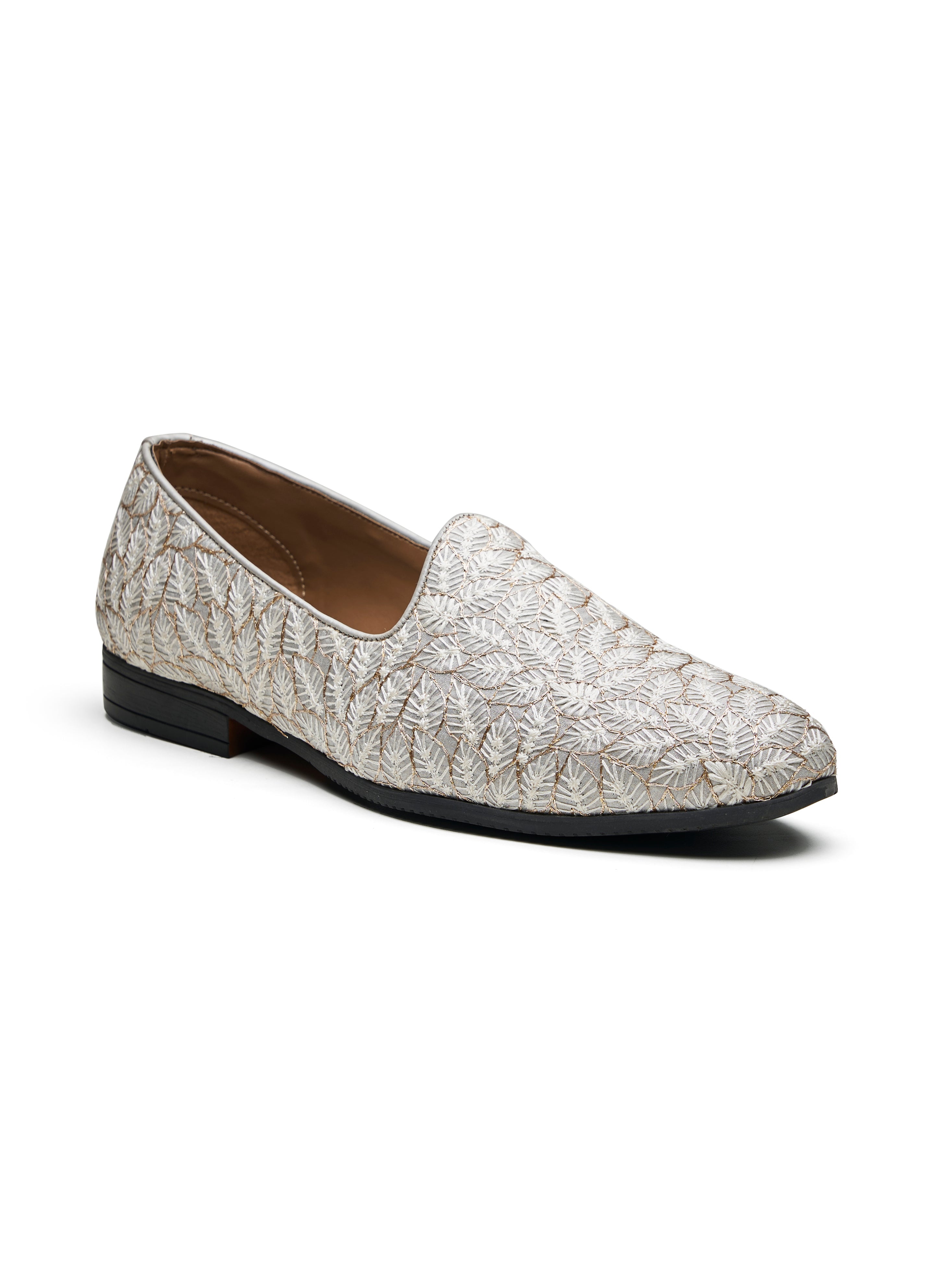 Gigino Ethnic Slip Ons Grey