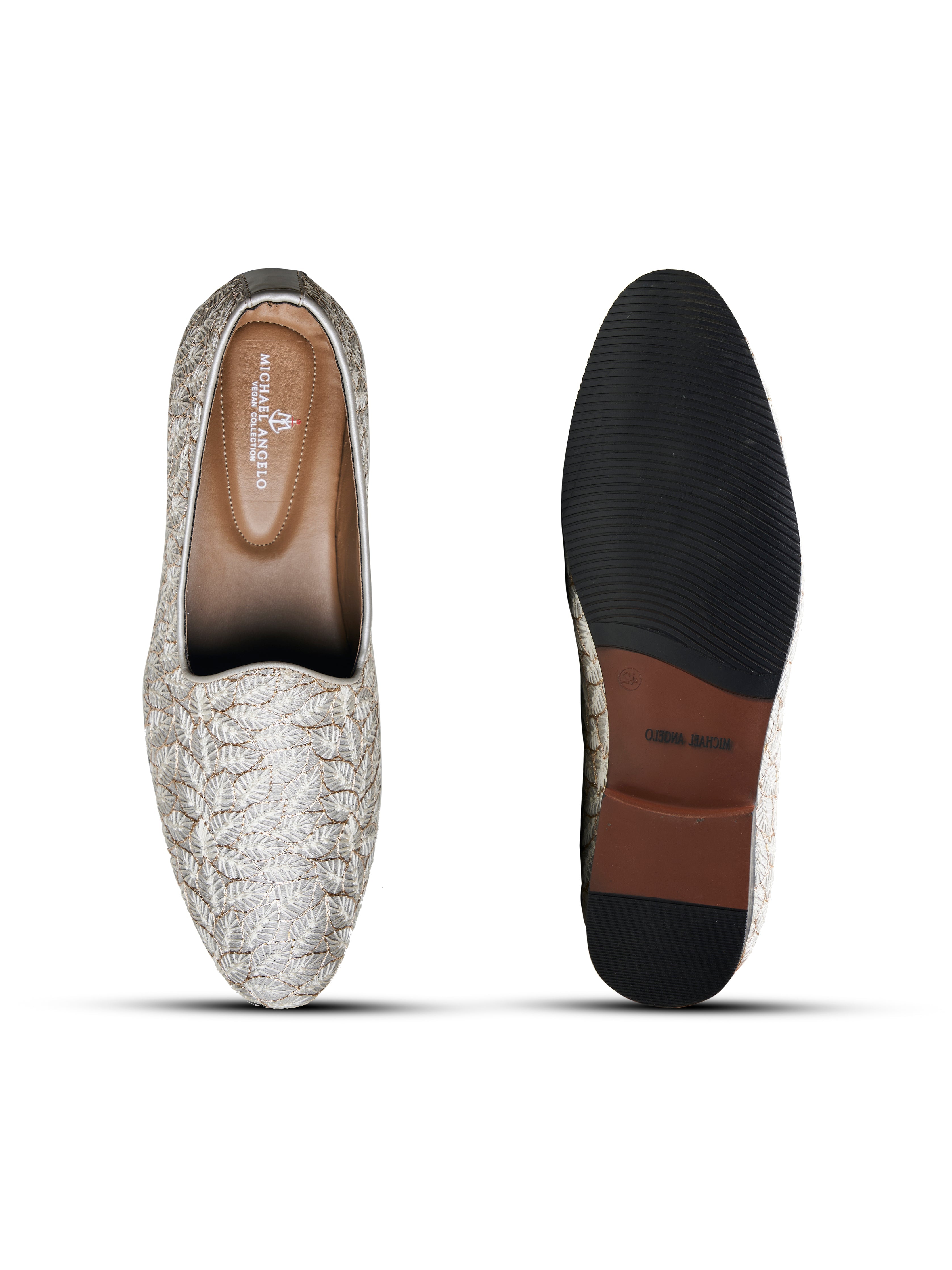 Gigino Ethnic Slip Ons Grey
