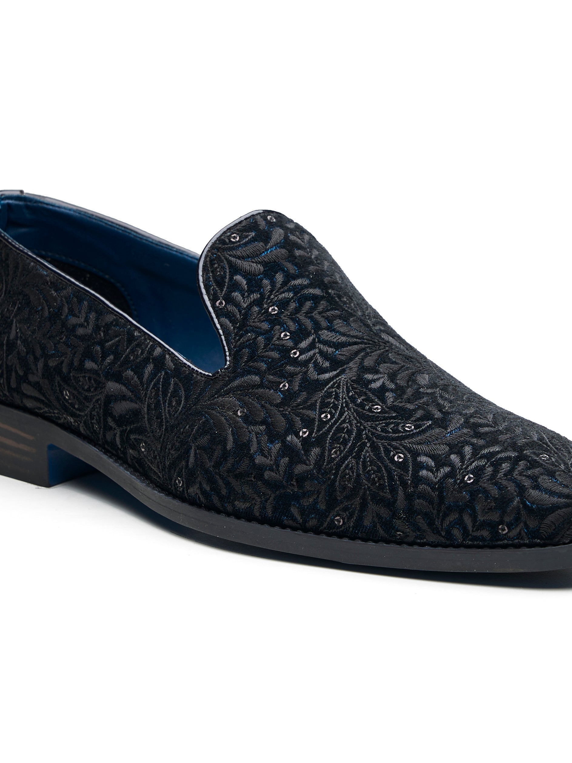 Graziano Ethnic Slip Ons Black