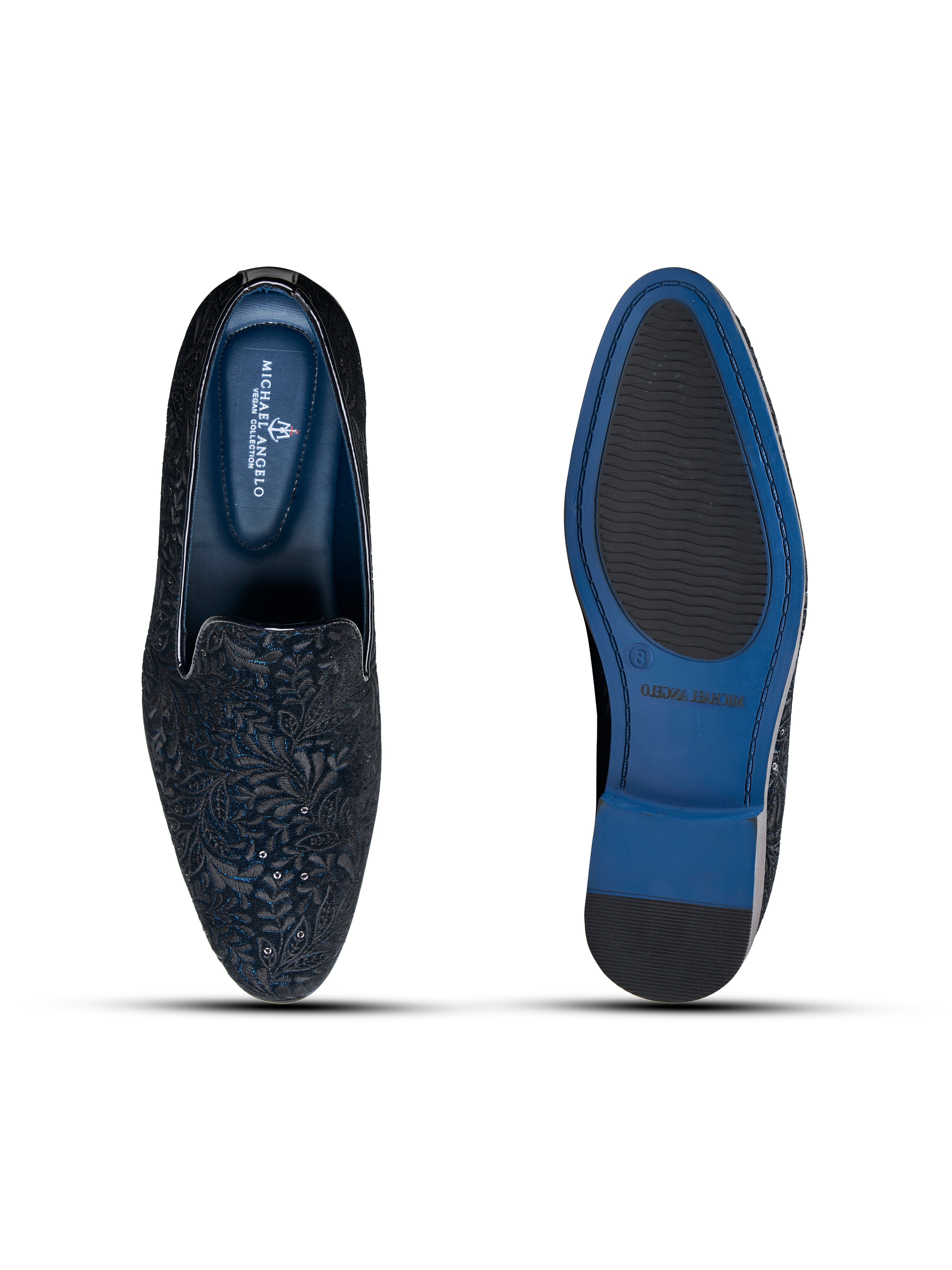 Graziano Ethnic Slip Ons Black