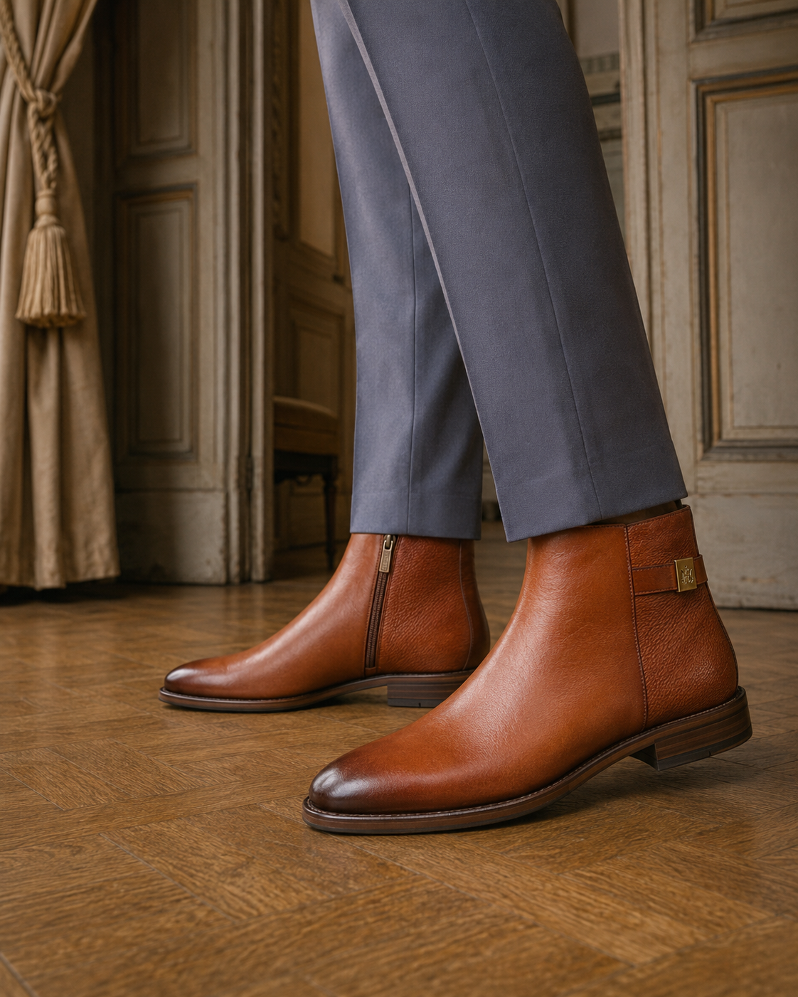 Hadlee Leather Chelsea Boots Tan
