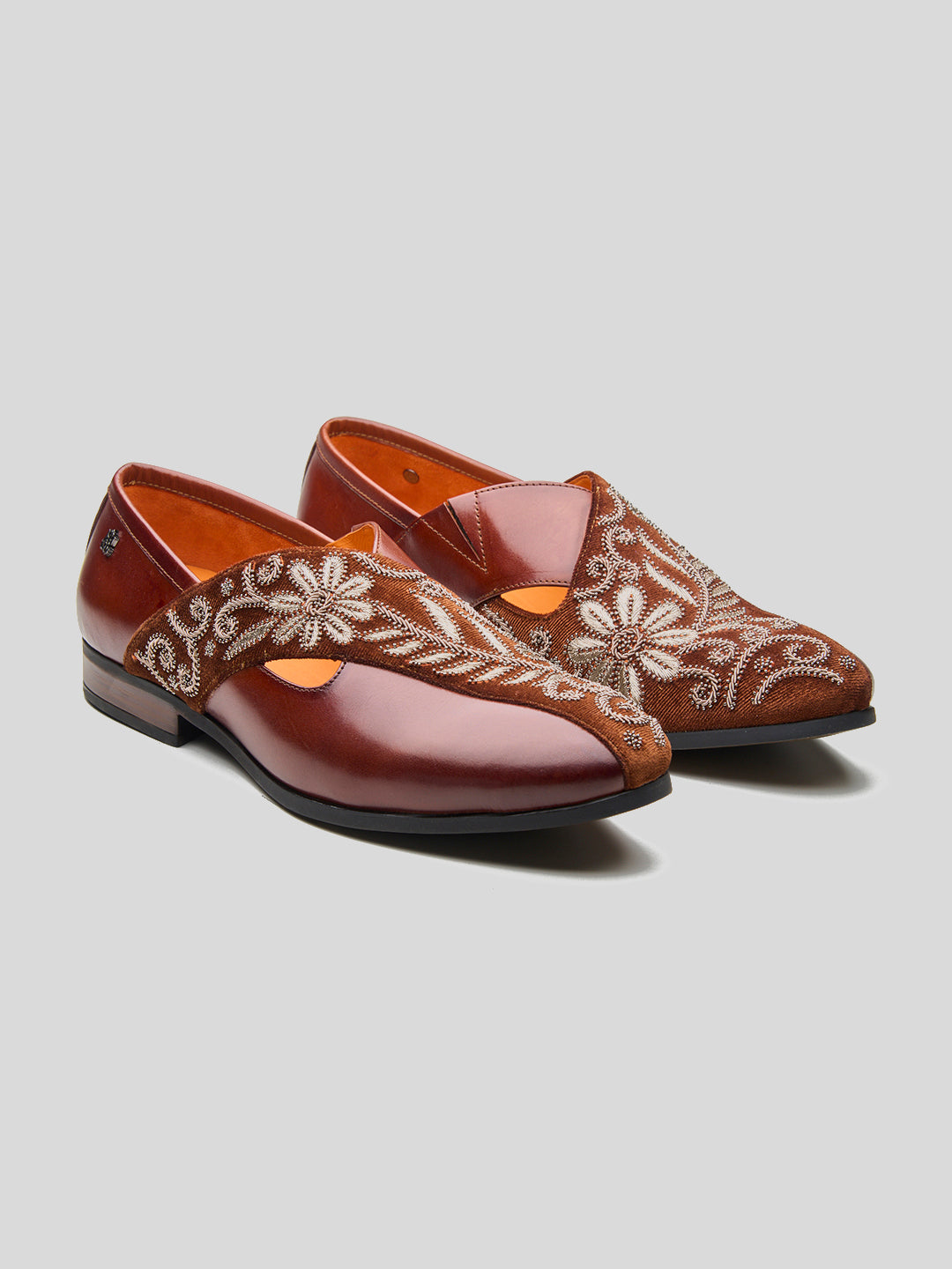 Kenzo Leather Ethnic Slip On's Shoes Tan
