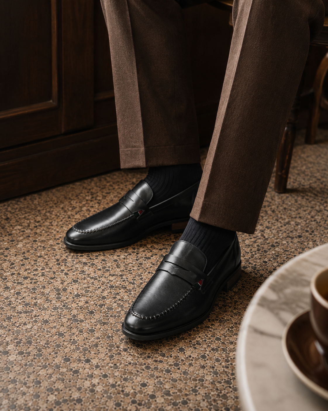 Klaus Leather Formal Slip-on Shoes Black