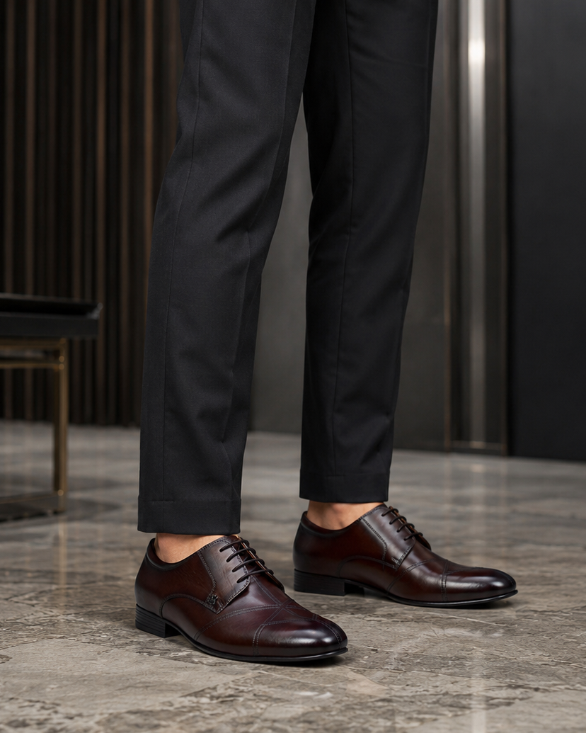 Lorenzo Leather Formal Lace Up Shoes Brown