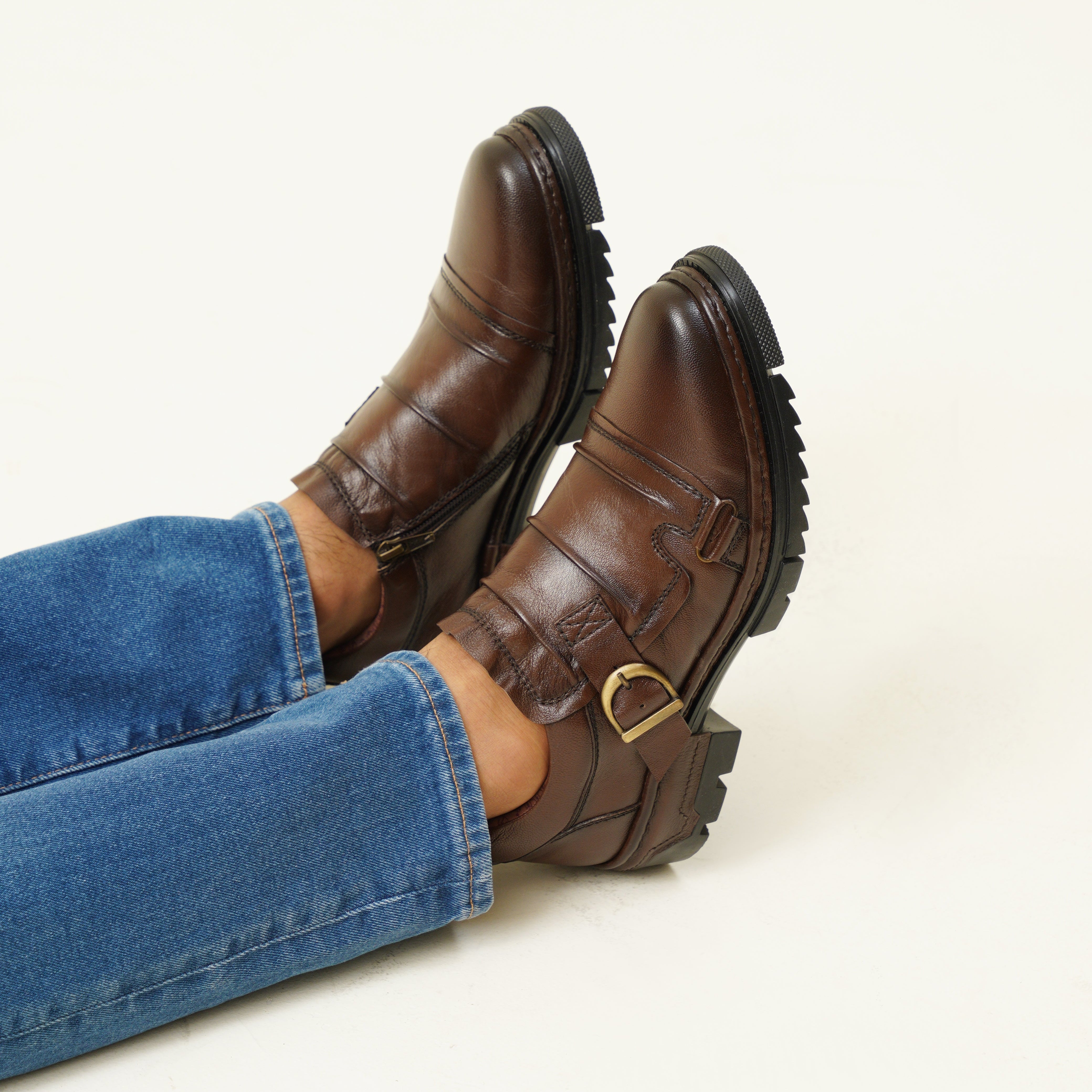 Pedro Leather Formals Dark Tan