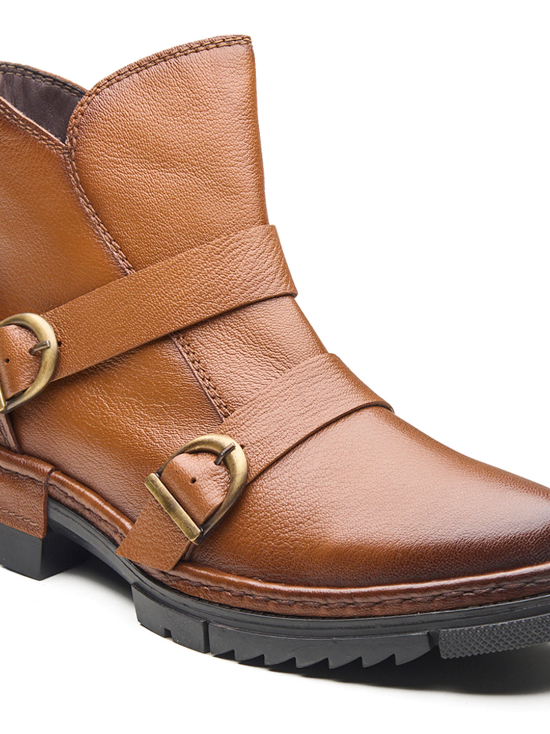 Manuel Leather Boots Tan