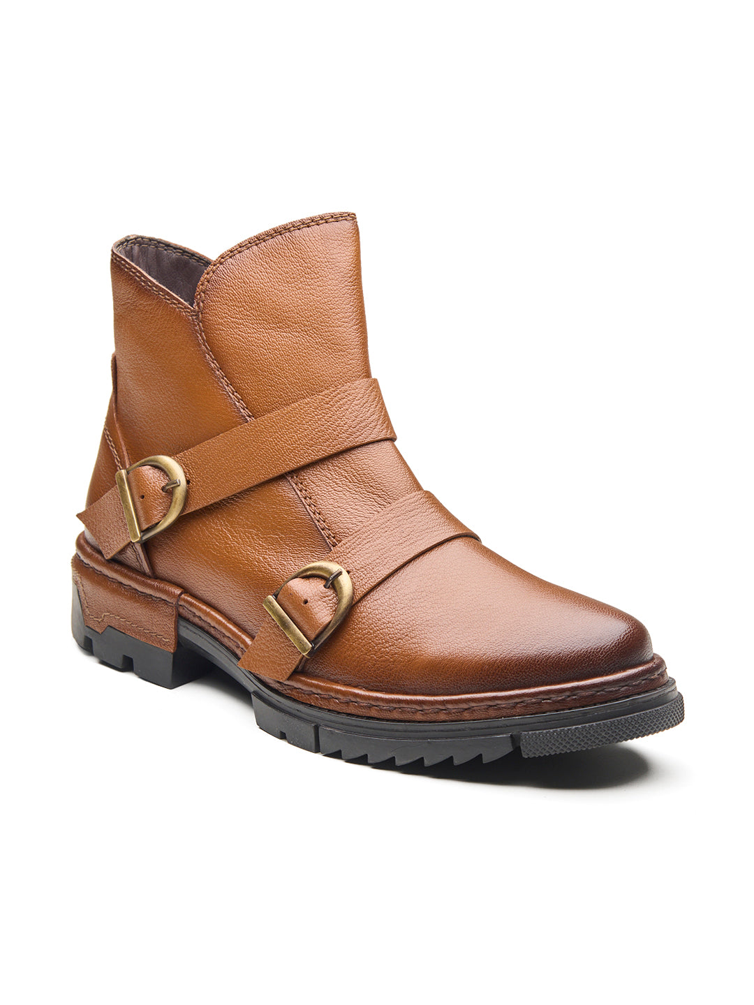 Manuel Leather Boots Tan