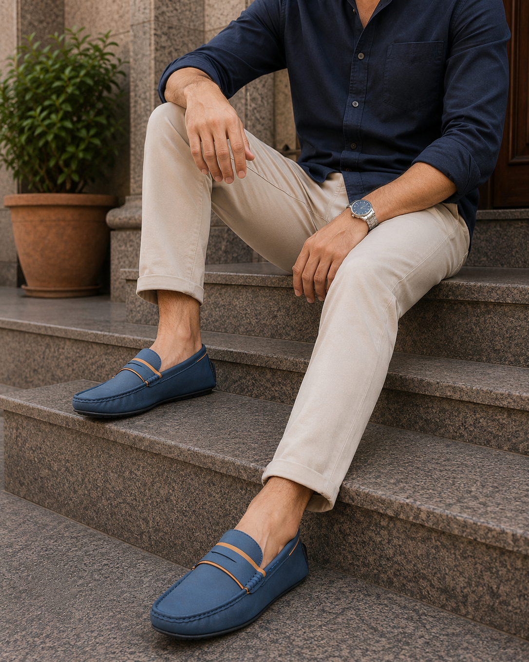Hugon Loafers Navy