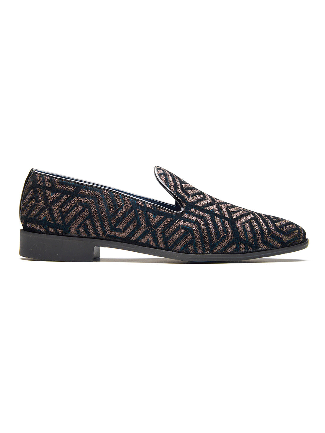 Enna Ethnic Slip Ons Green