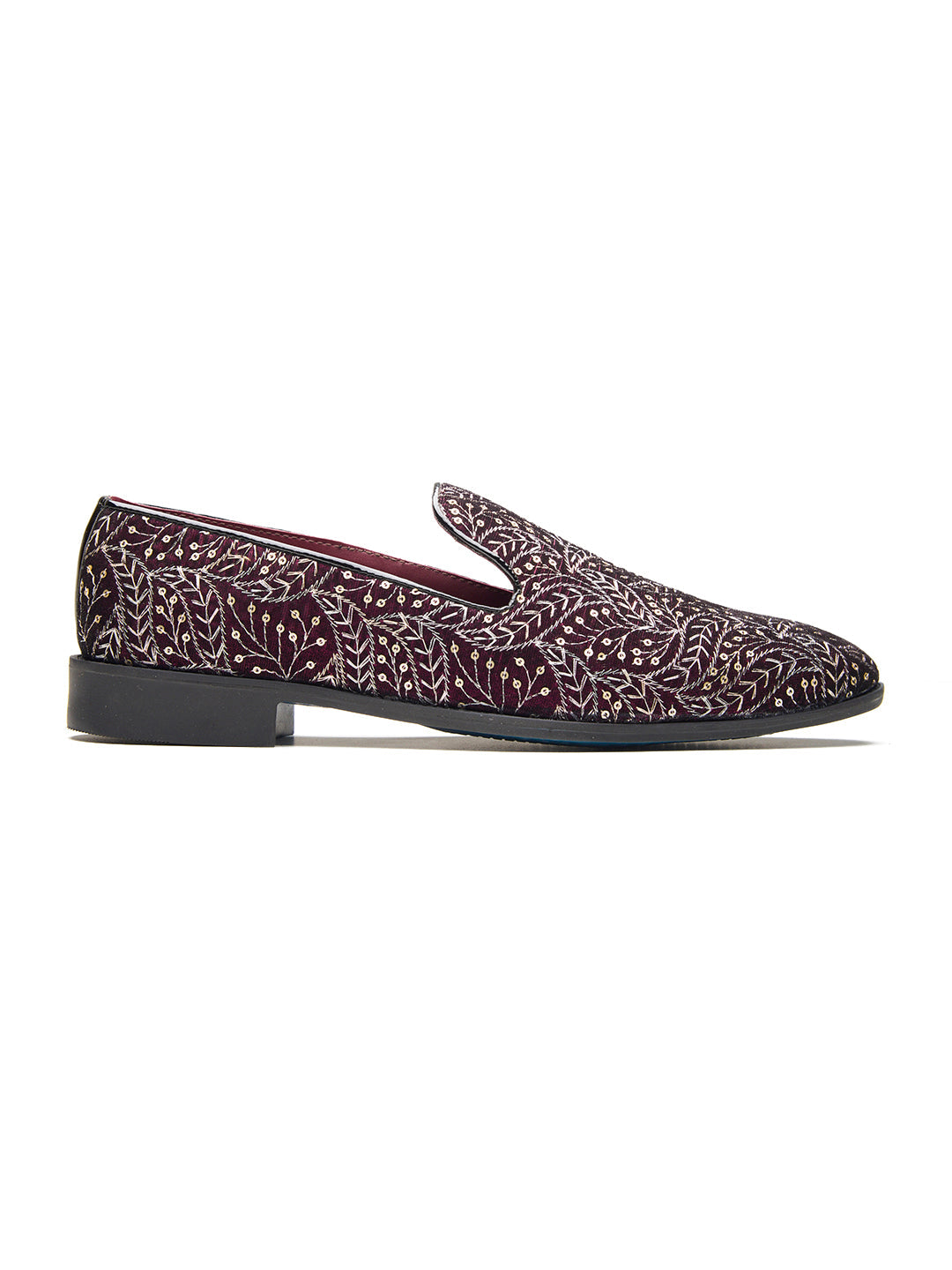 Emilia Ethnic Slip Ons Cherry