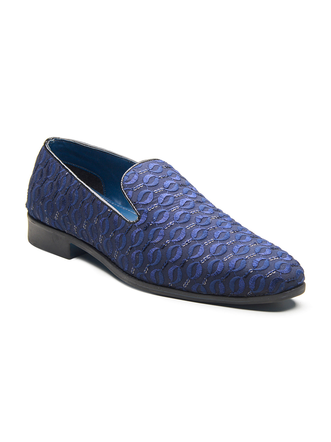 Isernia Ethnic Slip Ons Navy