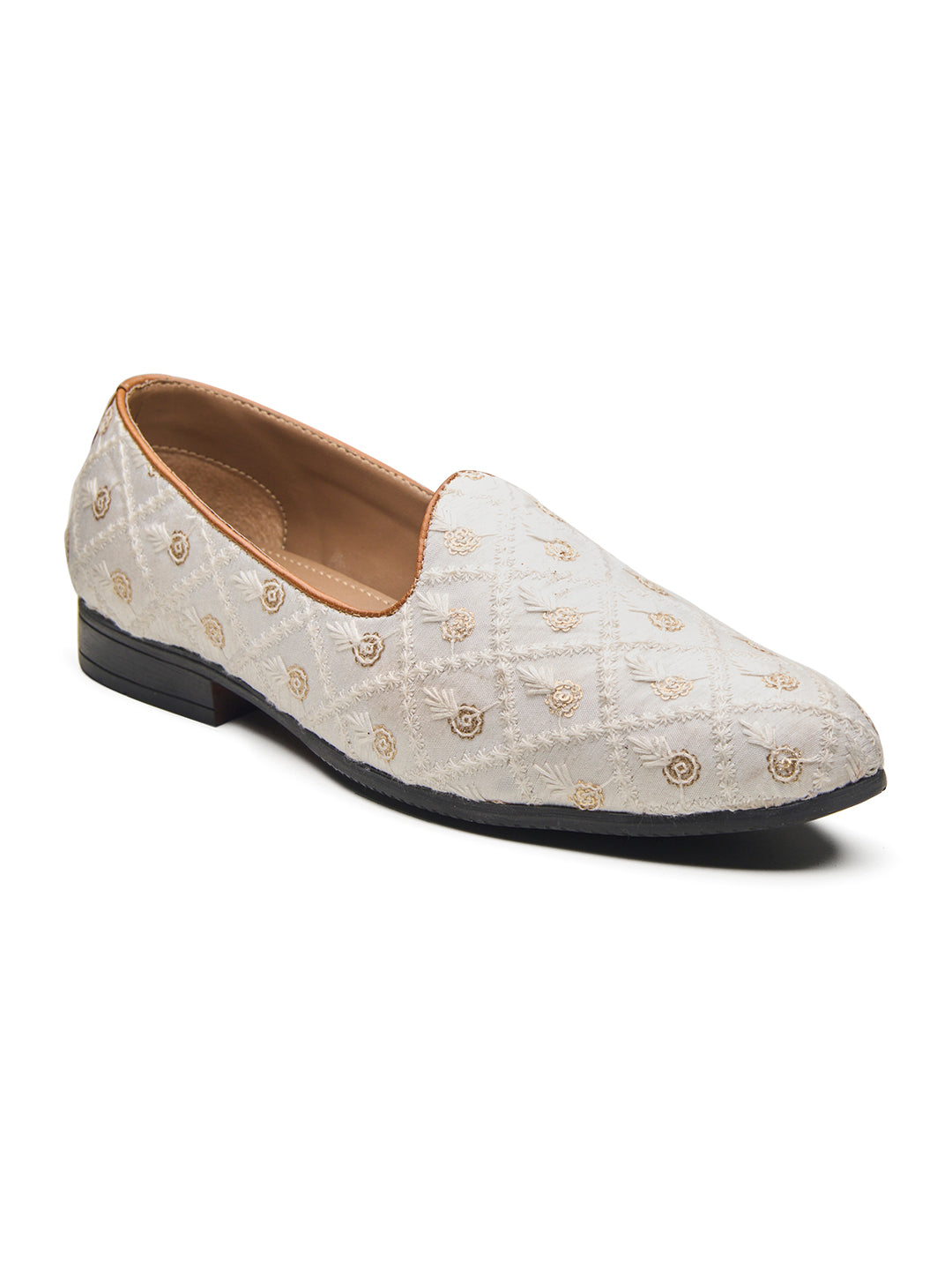 Ossola Ethnic Slip Ons White
