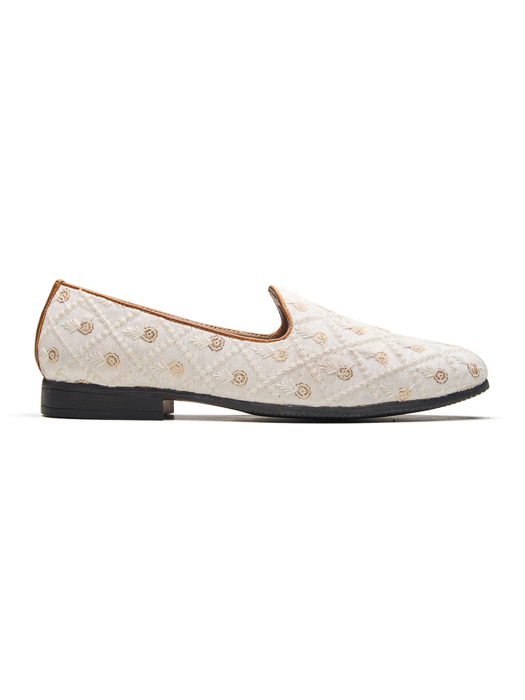 Ossola Ethnic Slip Ons White
