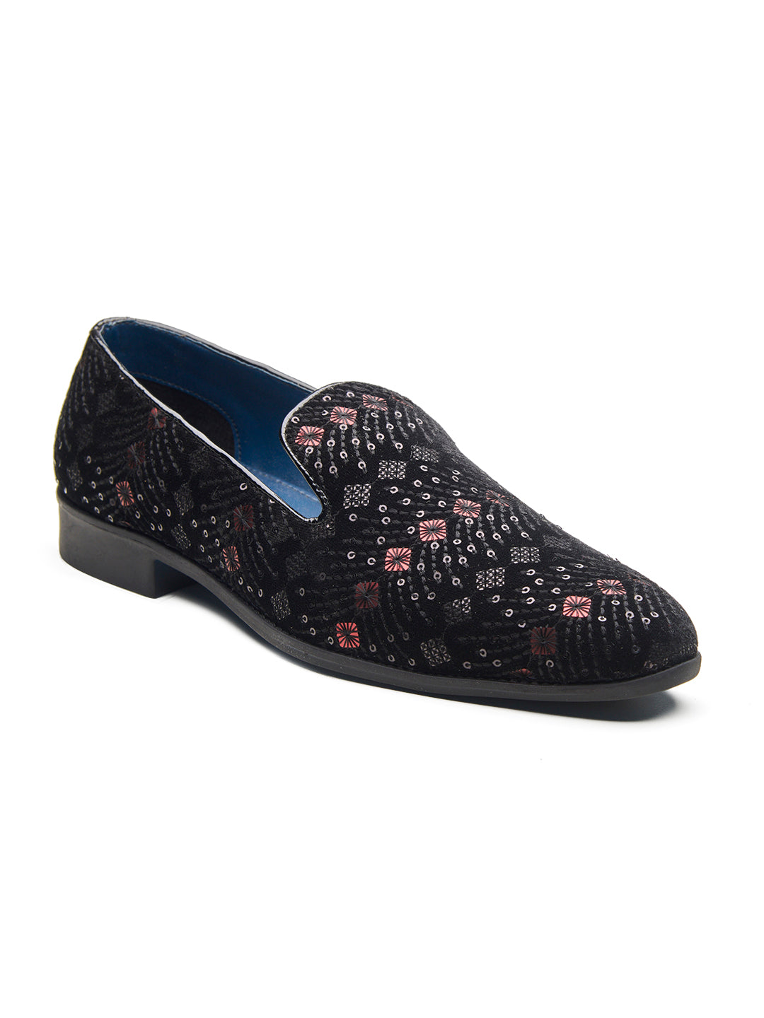 Pescara Ethnic Slip Ons Black