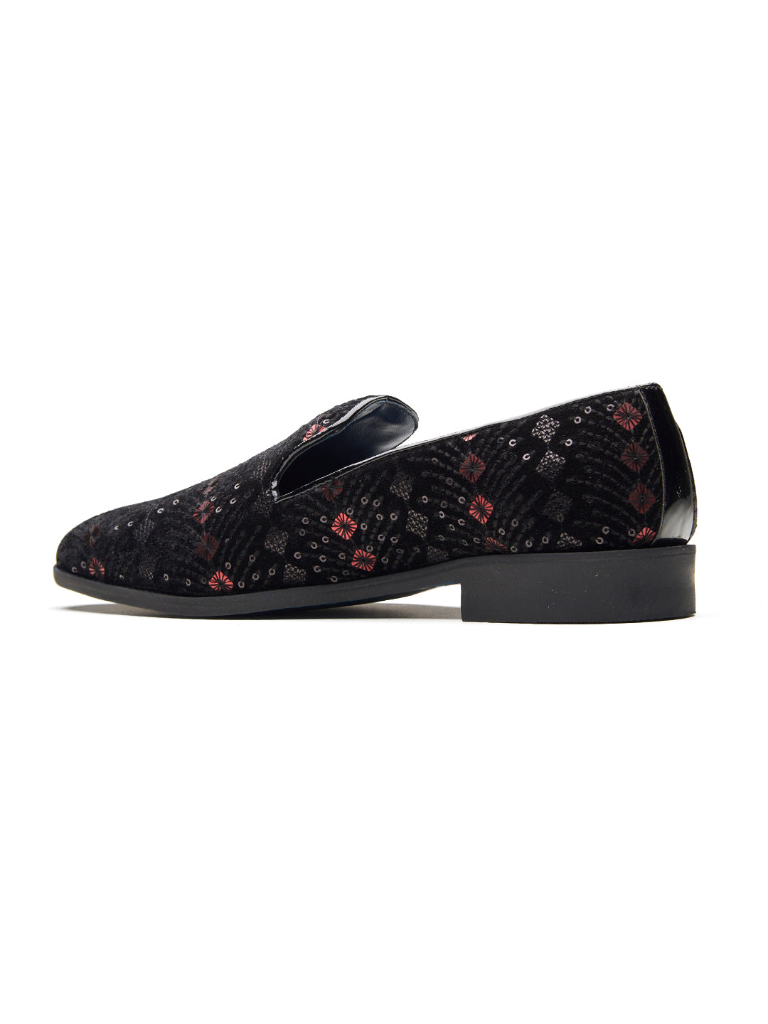 Pescara Ethnic Slip Ons Black