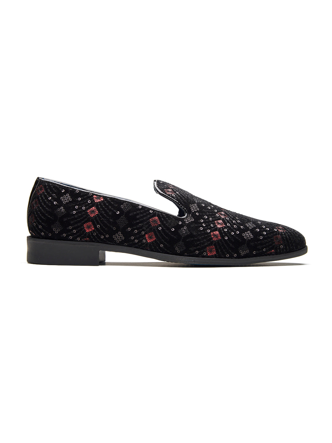 Pescara Ethnic Slip Ons Black