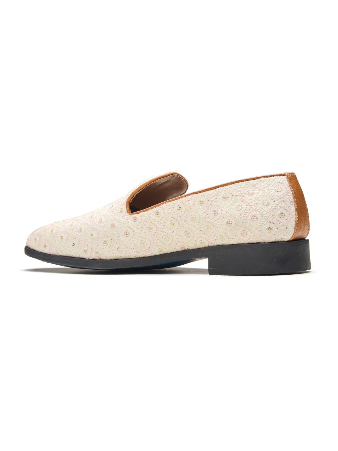 Piceno Ethnic Slip Ons Cream