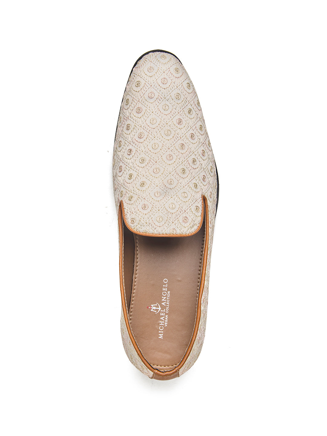 Piceno Ethnic Slip Ons Cream