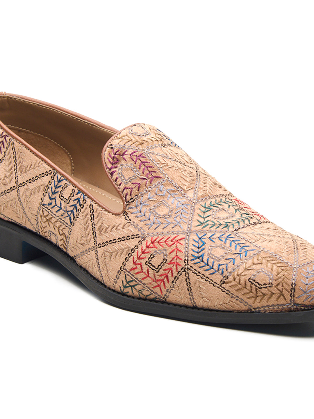 Pordenone Ethnic Slip Ons Multicolor