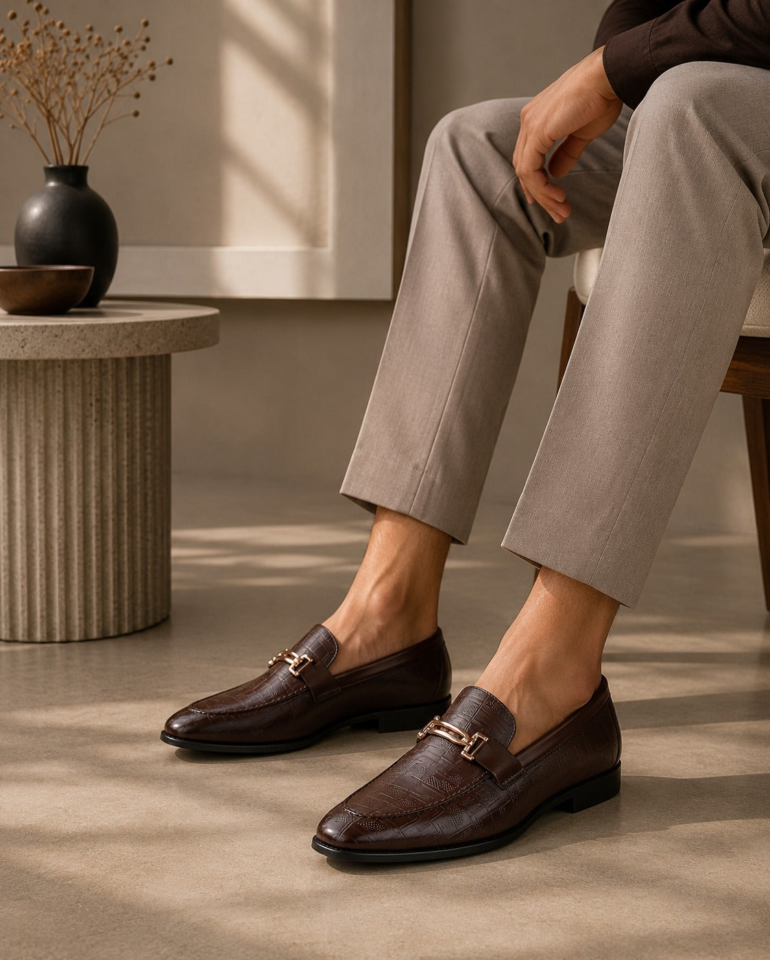 Zenio Fashion Formals Brown