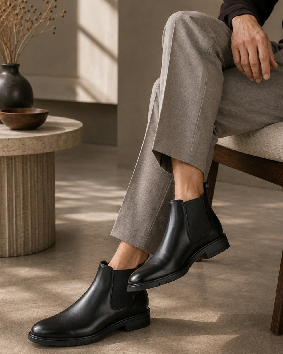 Zetto Fashion Formals Boots Black