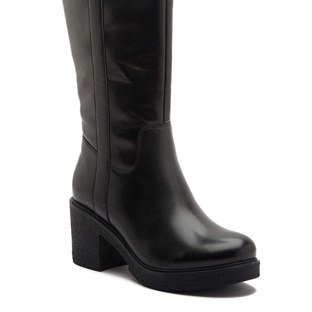 Crema Long Boots Black