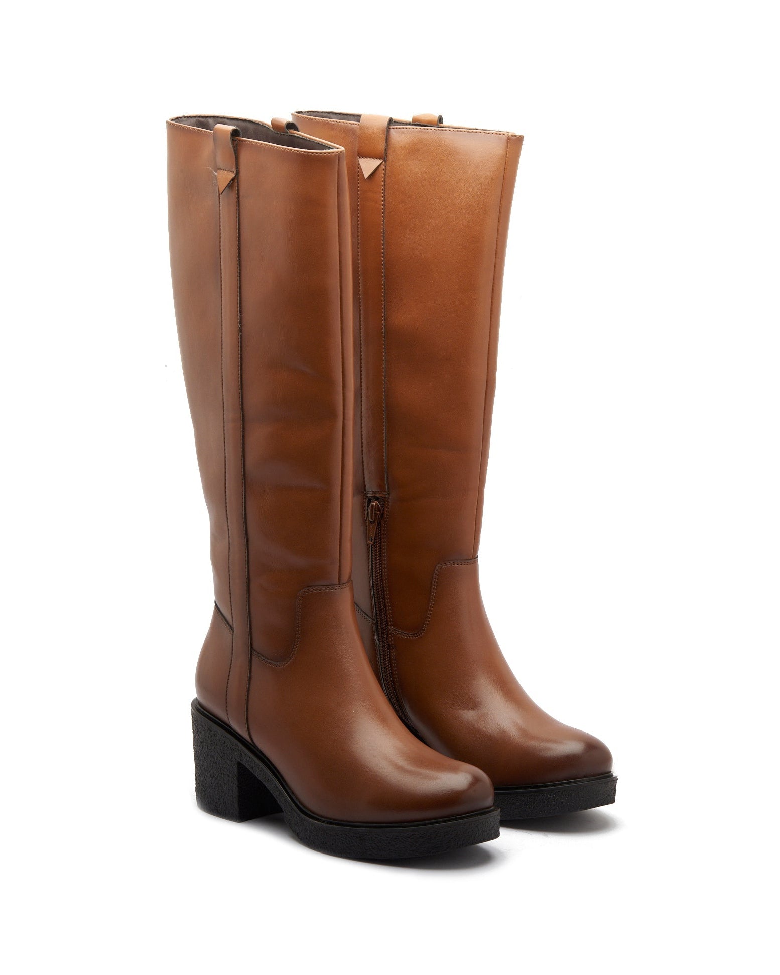 Crema Long Boots Tan