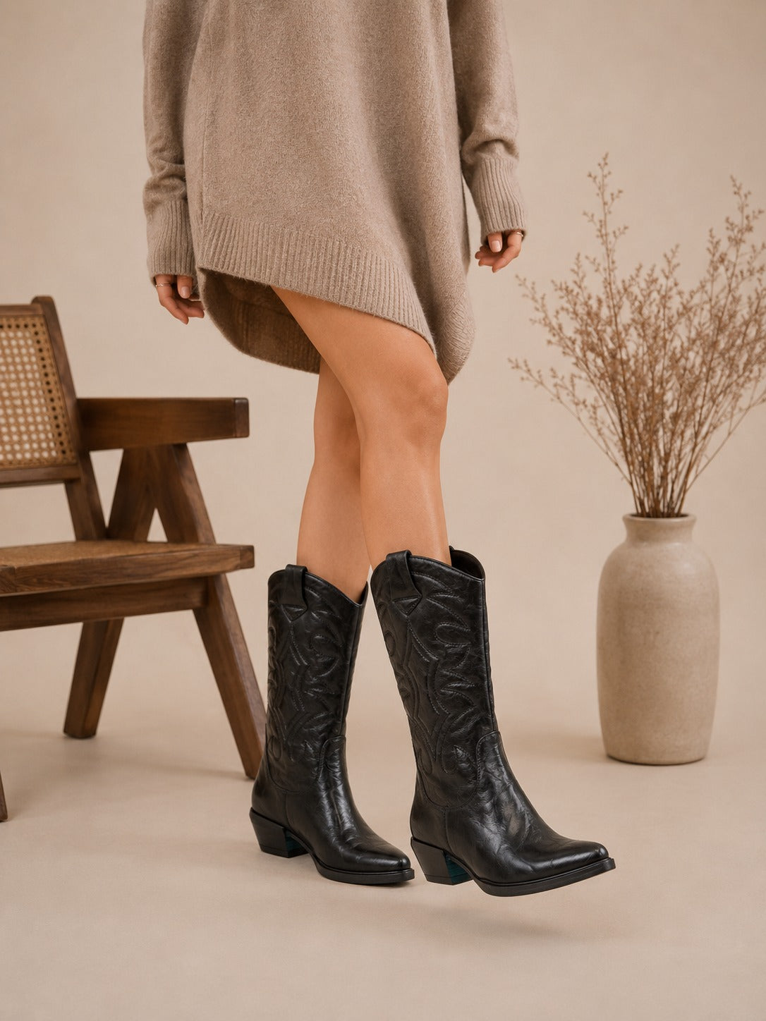 Cesena Long Boots Black
